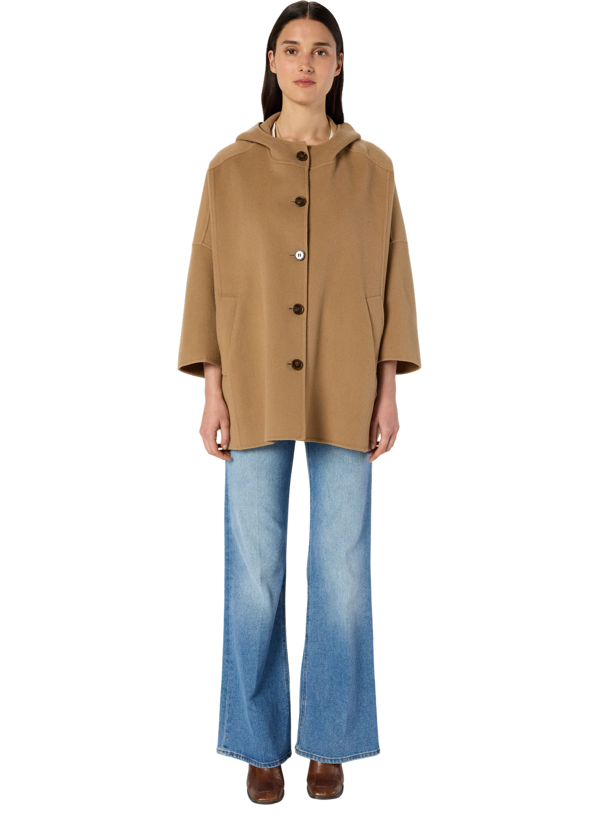 Manteau cape en laine - marla GERARD DAREL Beige