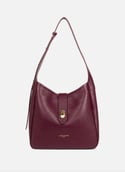 M bucket bag - Top Double  Bordeaux - in - or pâle