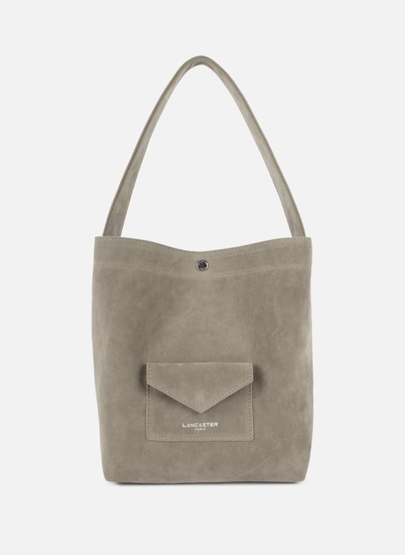 Mini sac seau - suédine kba Gris by LANCASTER LANCASTER Mini sac seau - suédine kba Gris
