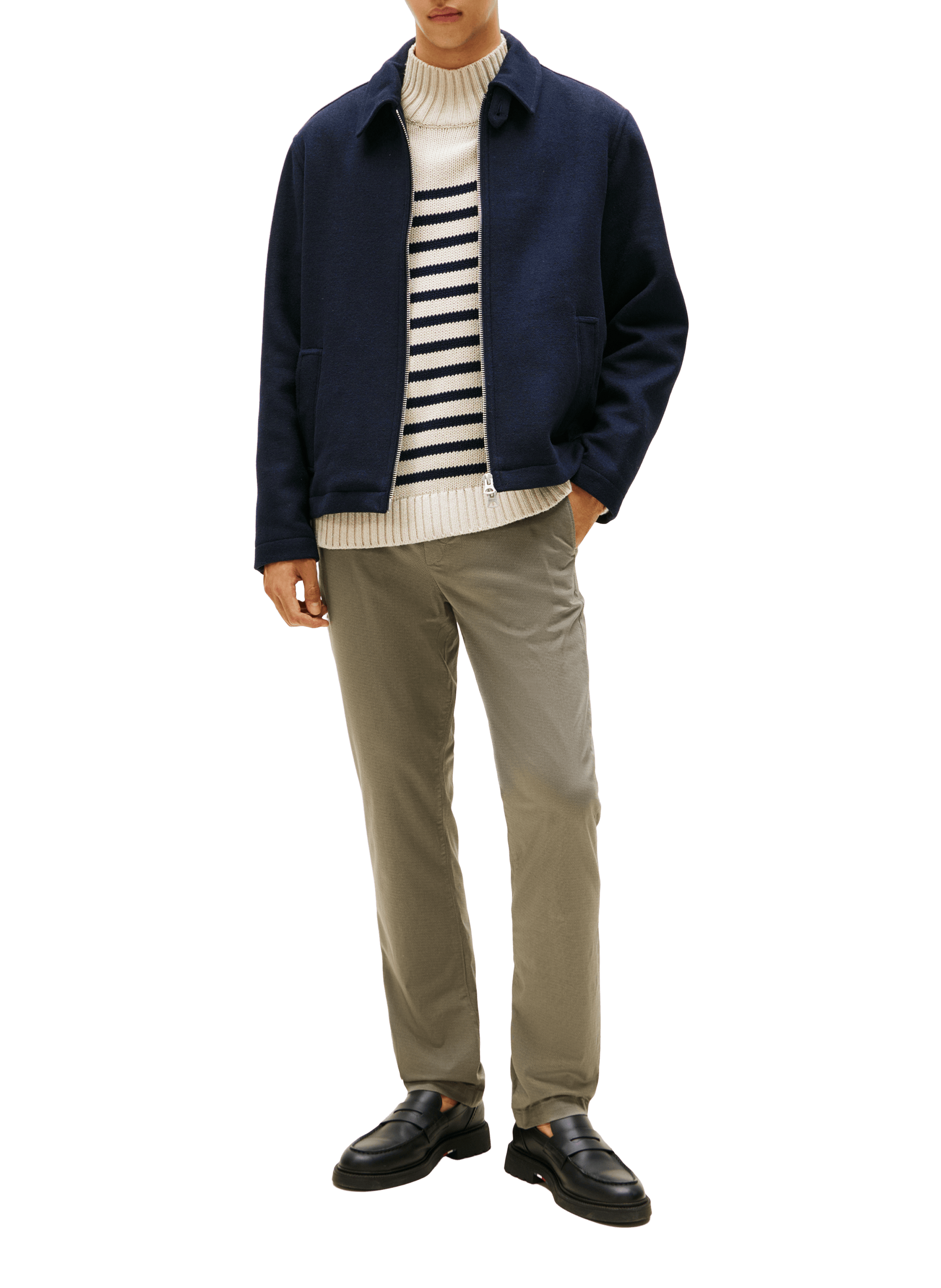 Straight cotton chinos TOMMY HILFIGER Grey