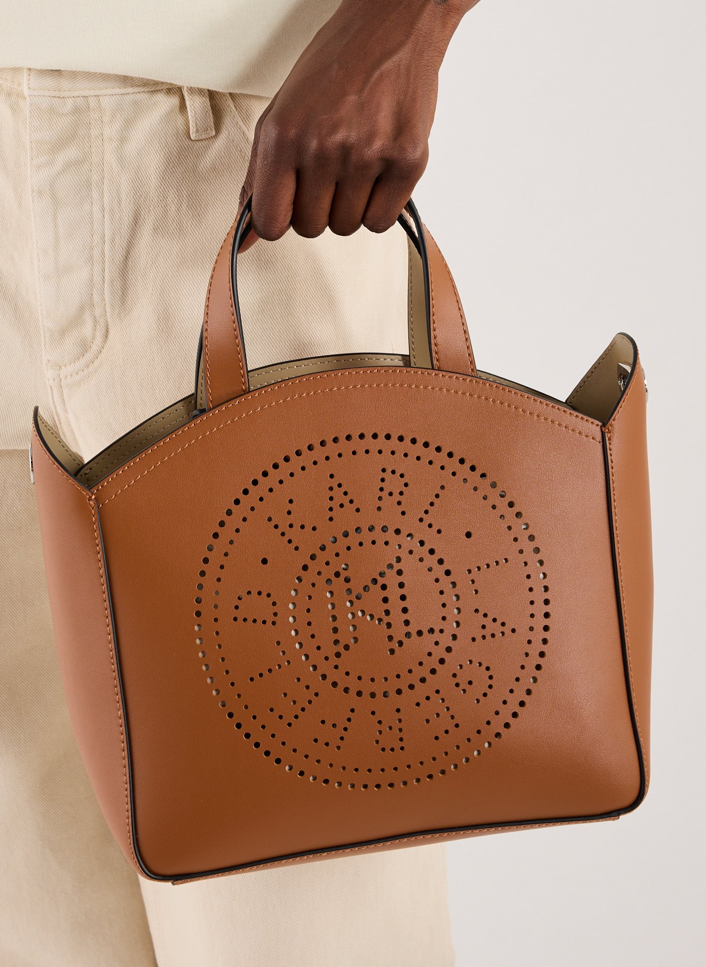 Sac à main en cuir KARL LAGERFELD Marron