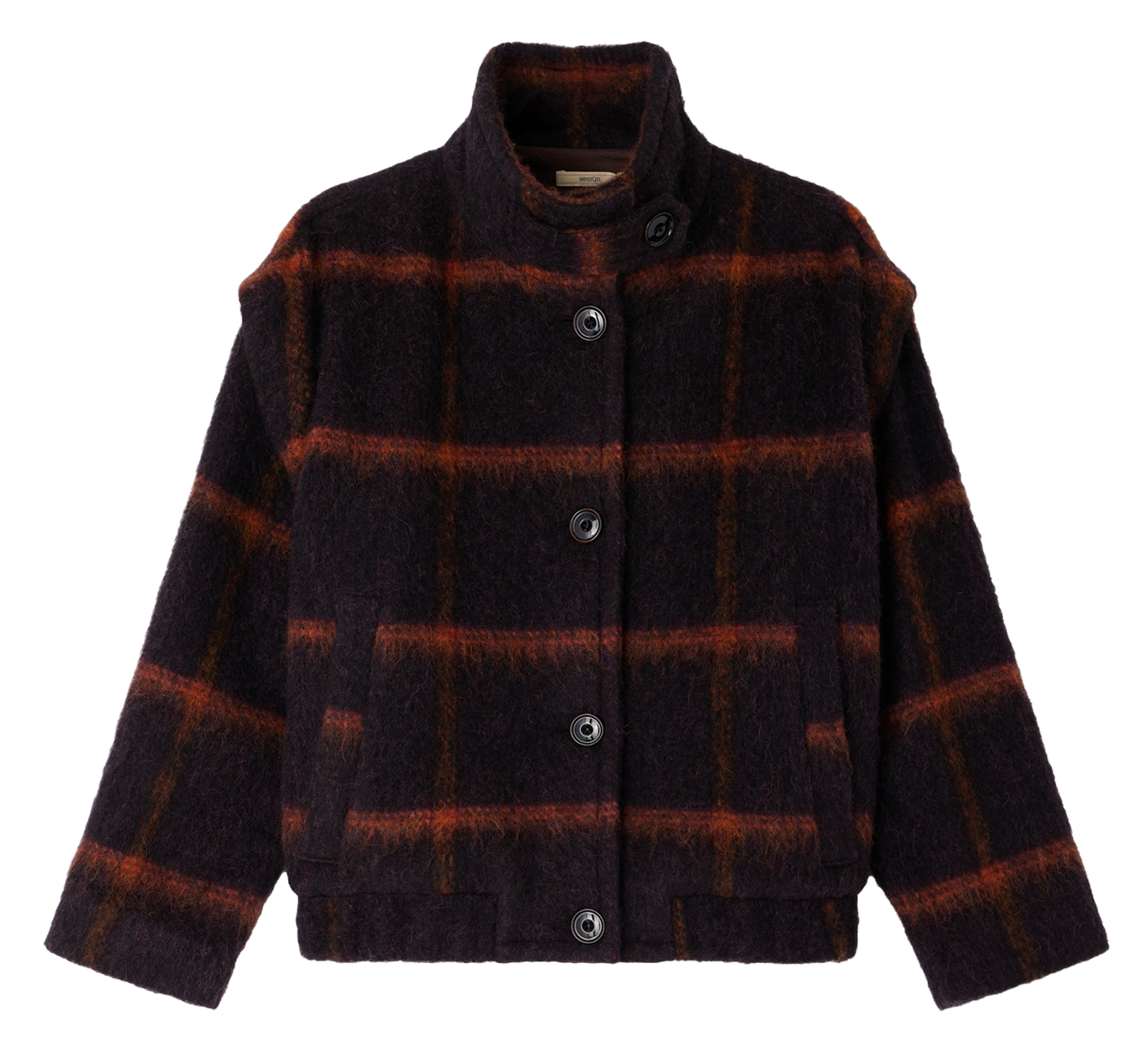 Manteau droit en laine mélangée paolino SESSUN Bleu