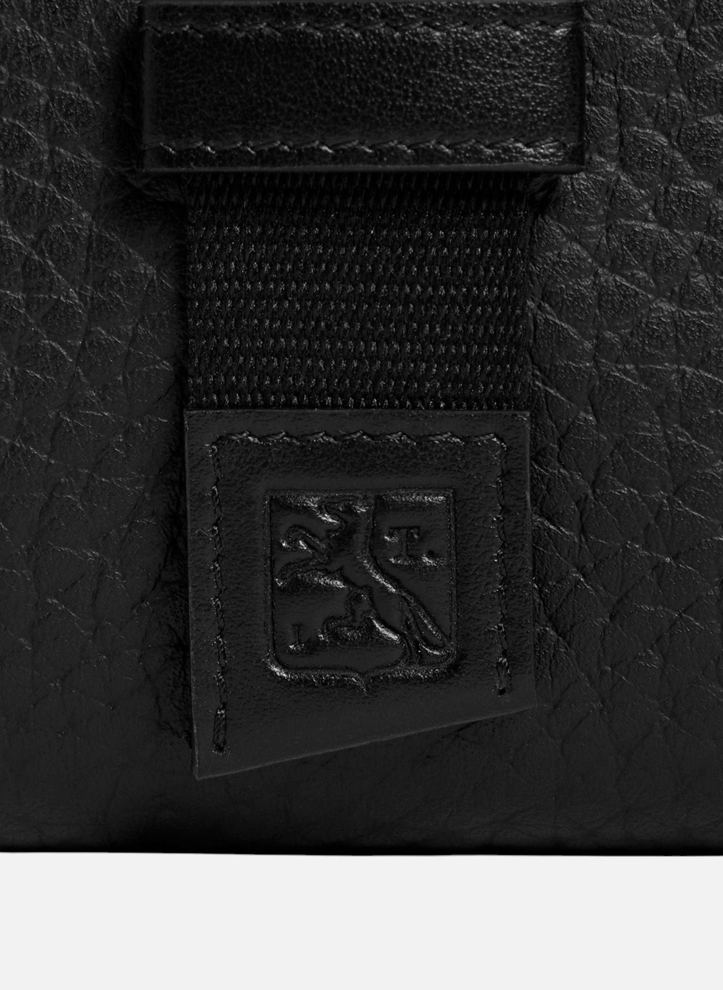 Porte cartes noah en cuir grain buffle et cuir lisse Noir