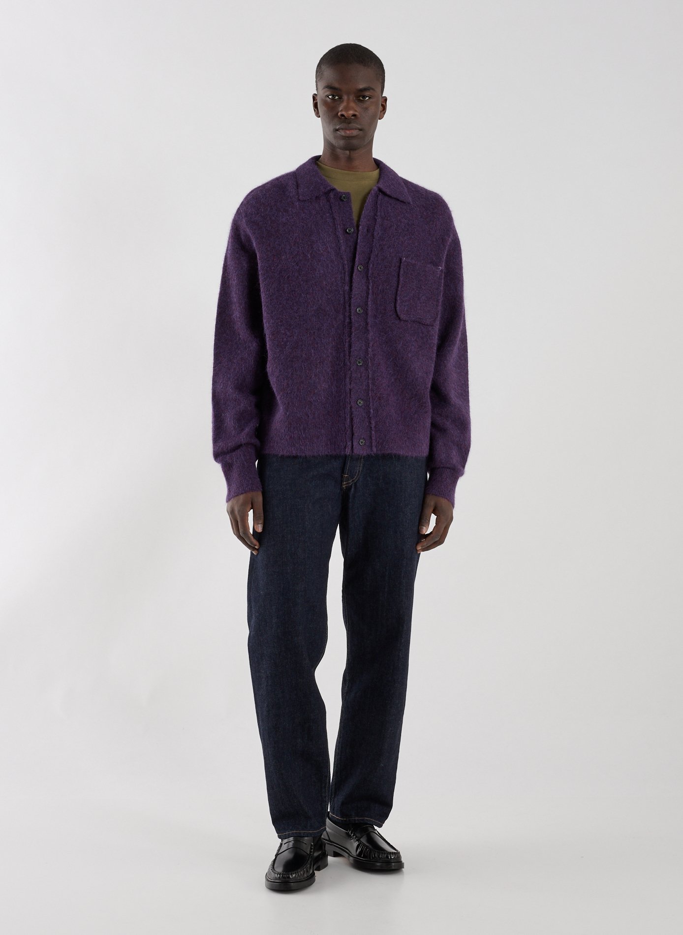 Cardigan en laine mélangée CAMIEL FORTGENS Marron