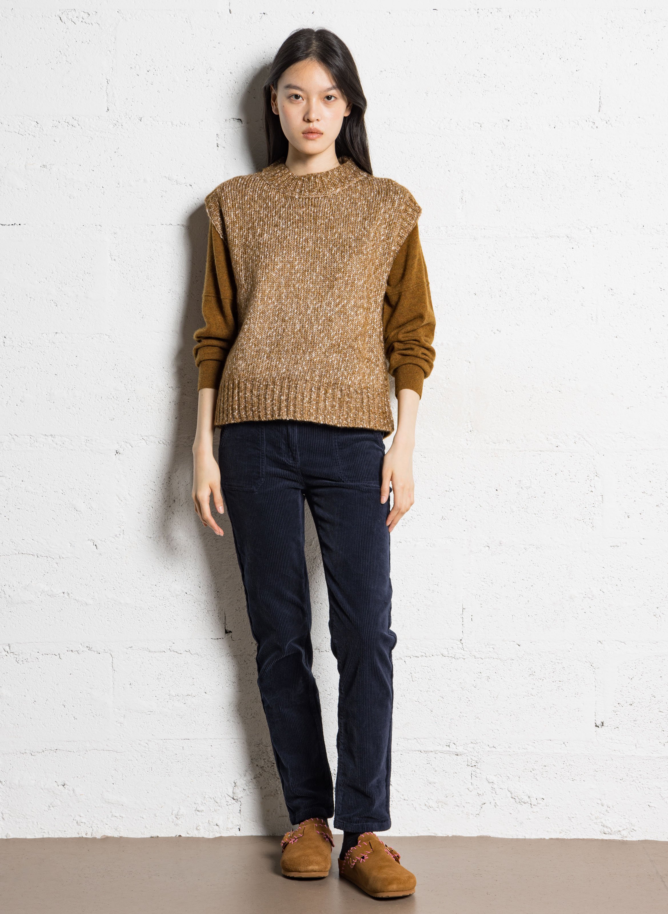 Pantalon chino en coton mélangé nalla MAISON 123 Violet