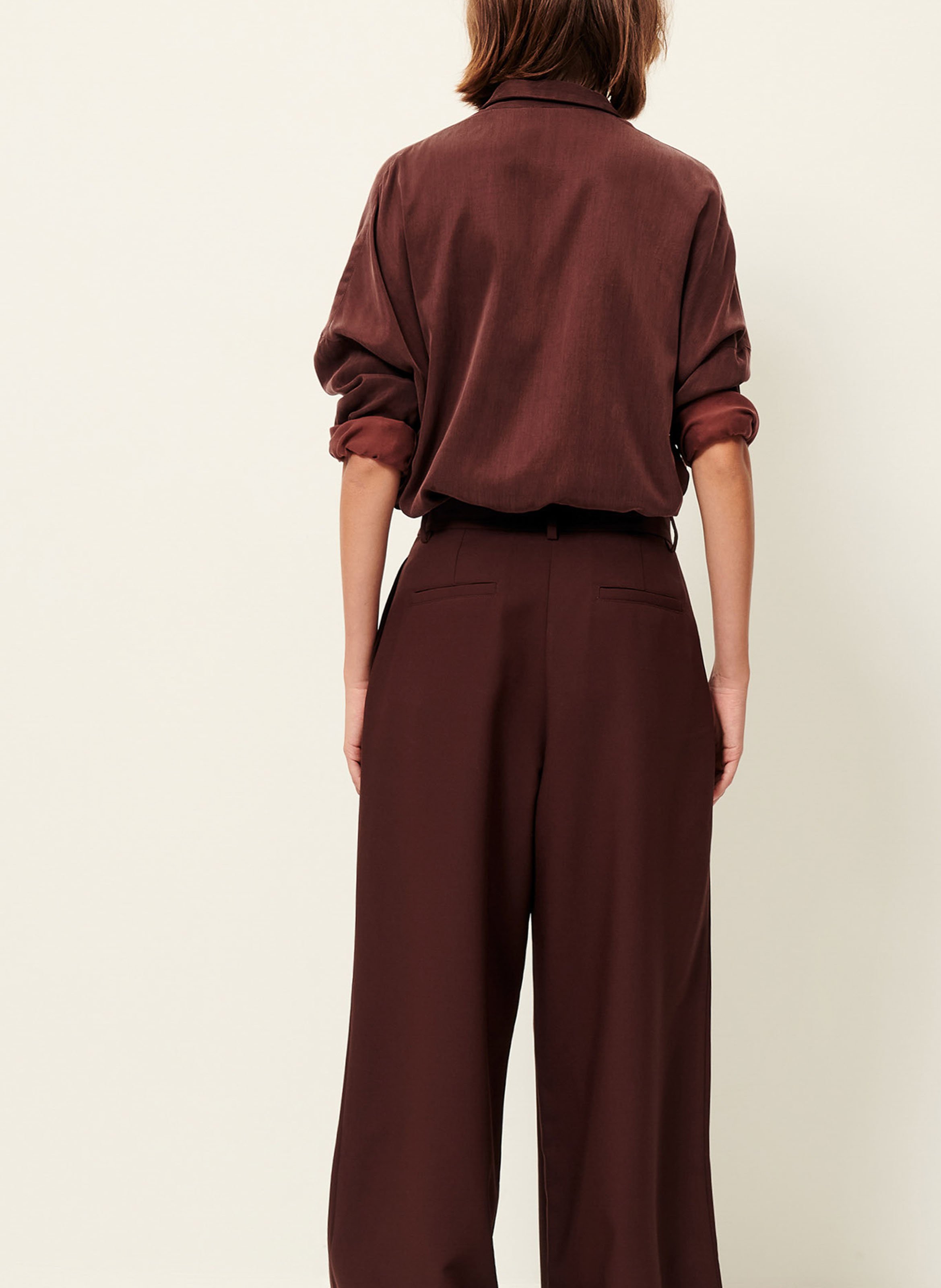 Chemise col classique satinée lady d SESSUN Marron