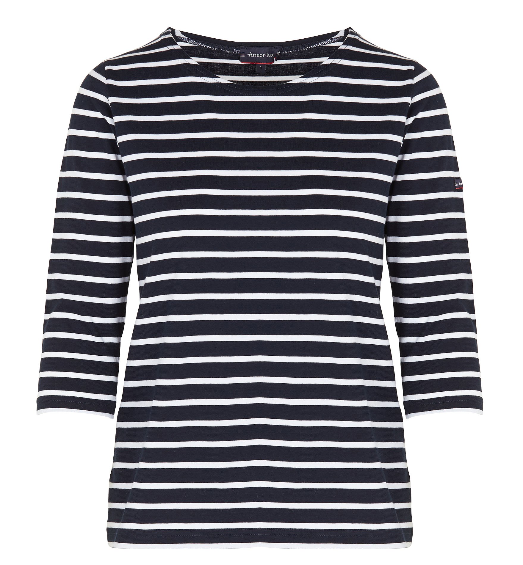 Tee-shirt droit col rond en coton ARMOR-LUX Bleu