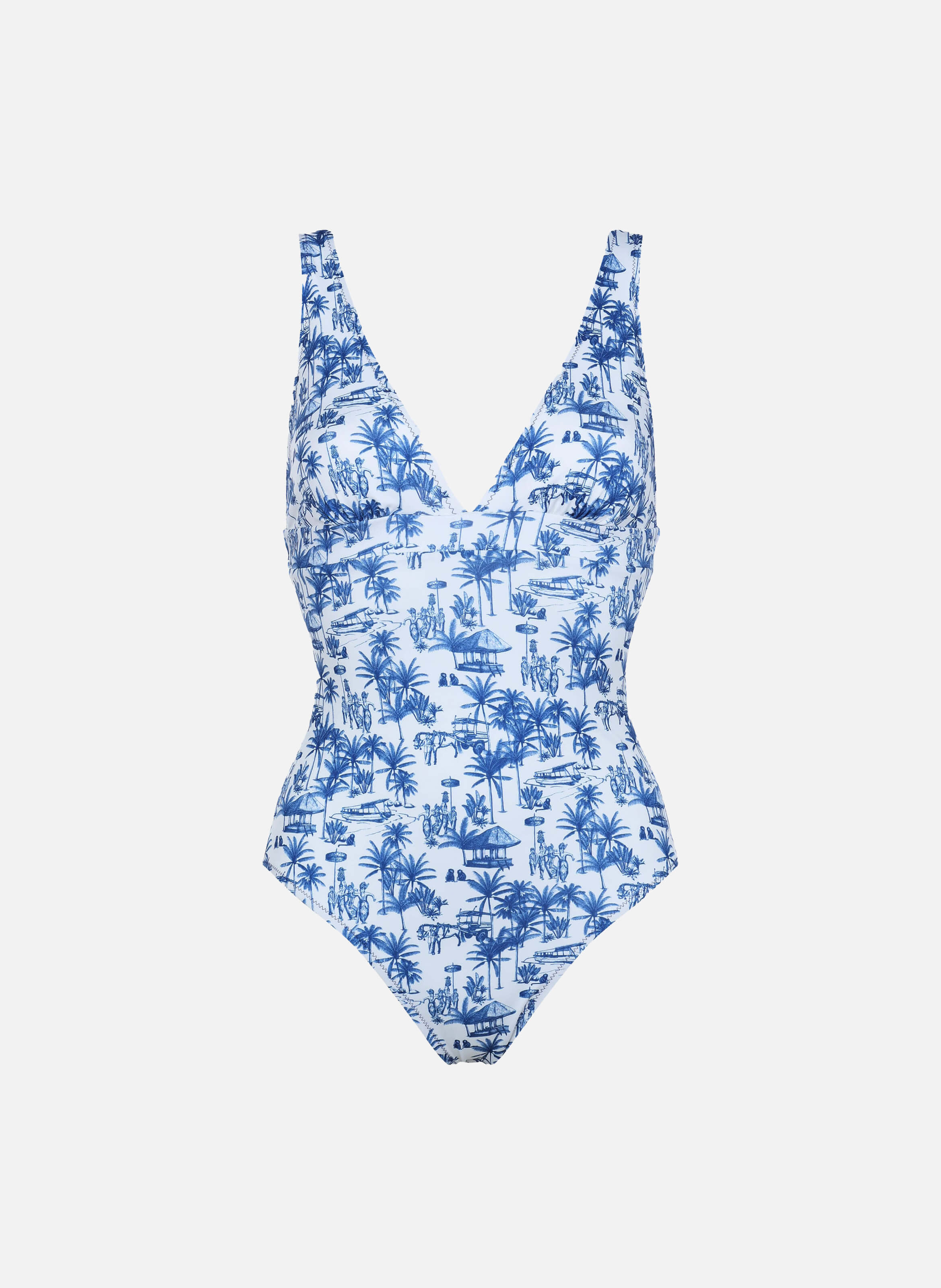 Maillot de bain une pièce   toile balinaise GILI'S Bleu