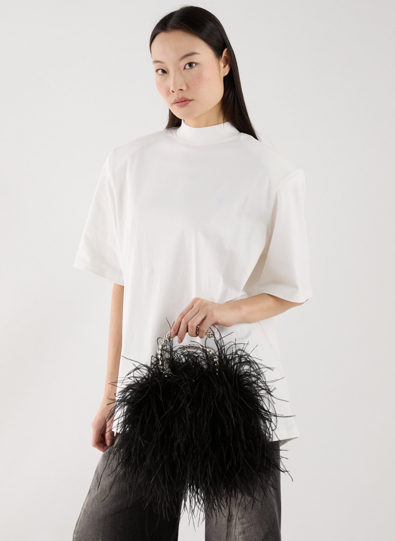 Sac à main Karma à plumes L'ALINGI Noir