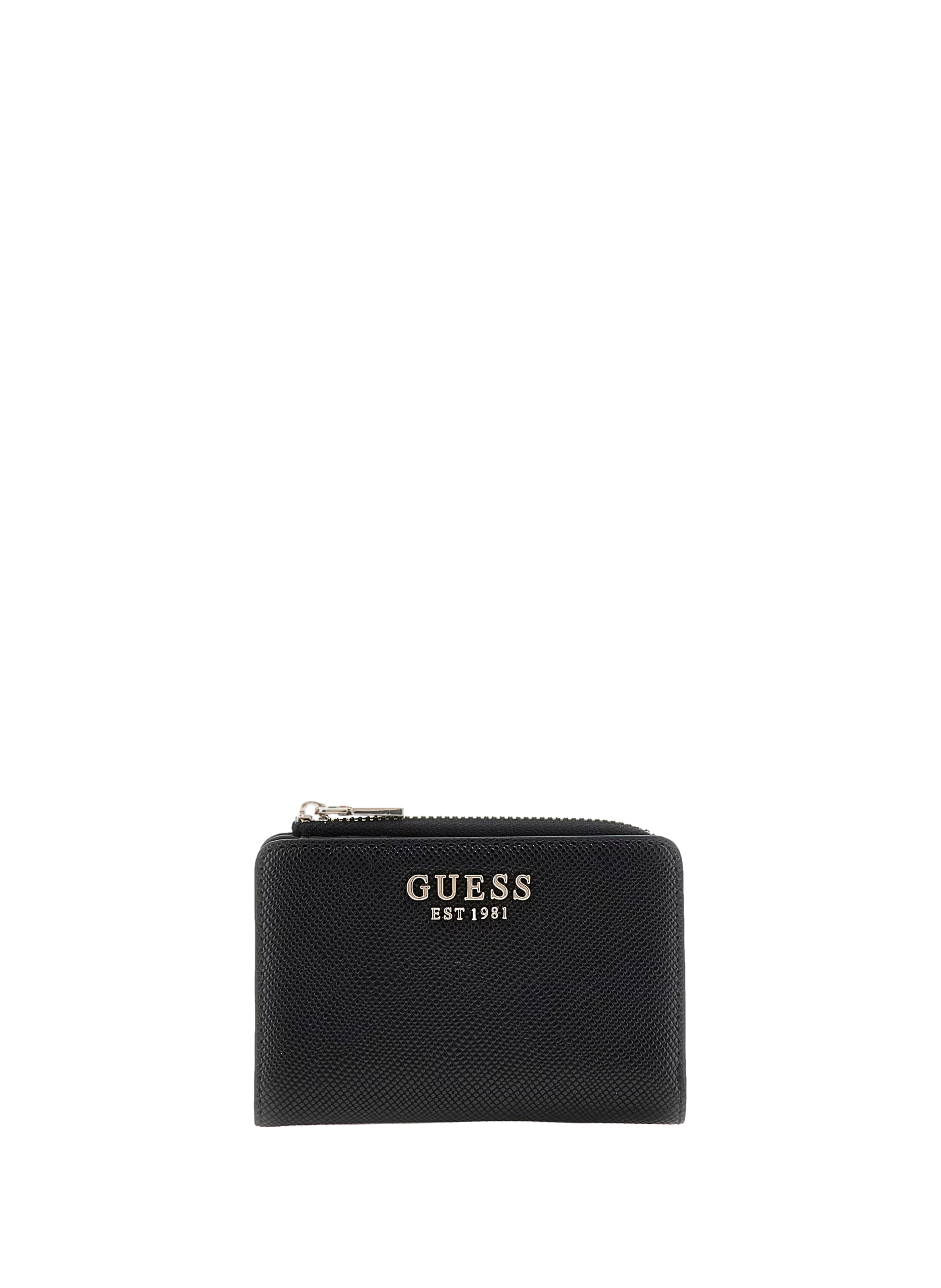 Portefeuille zippé effet cuir GUESS Noir