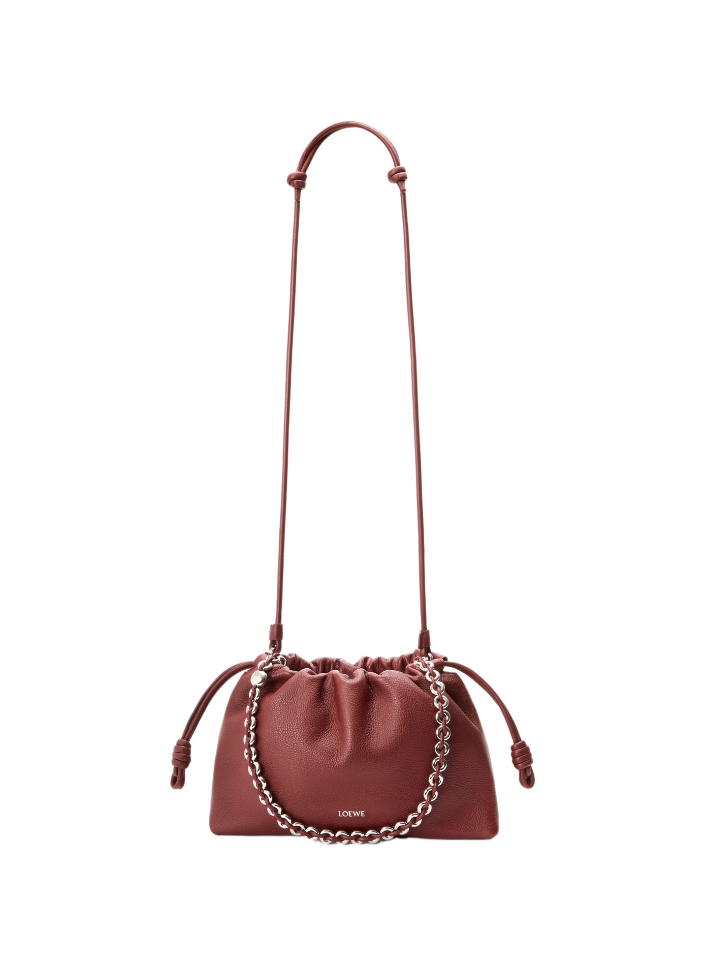 <p>Flamenco medium purse in grained calf leather</p> LOEWE Red