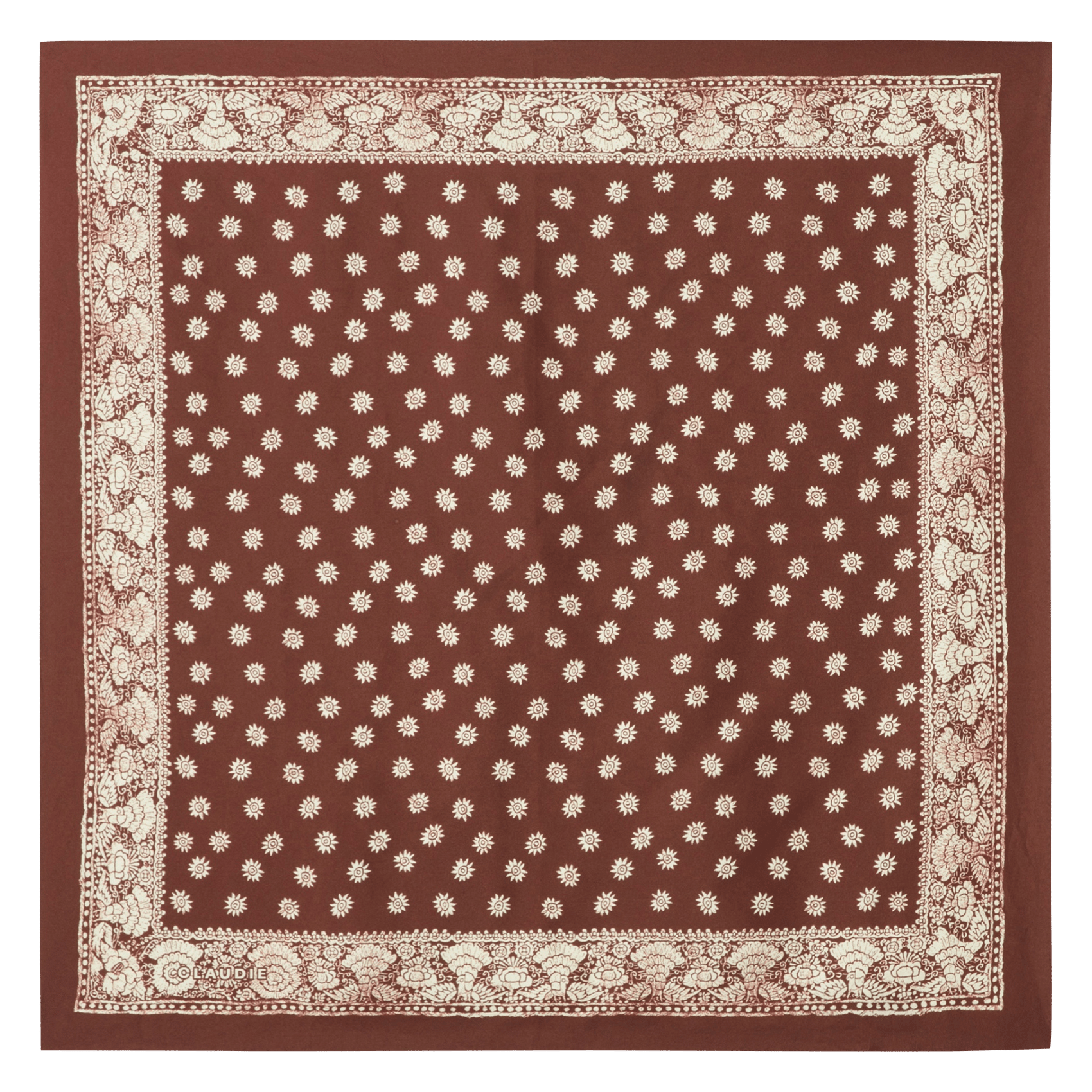 Carré imprimé en soie CLAUDIE PIERLOT Marron