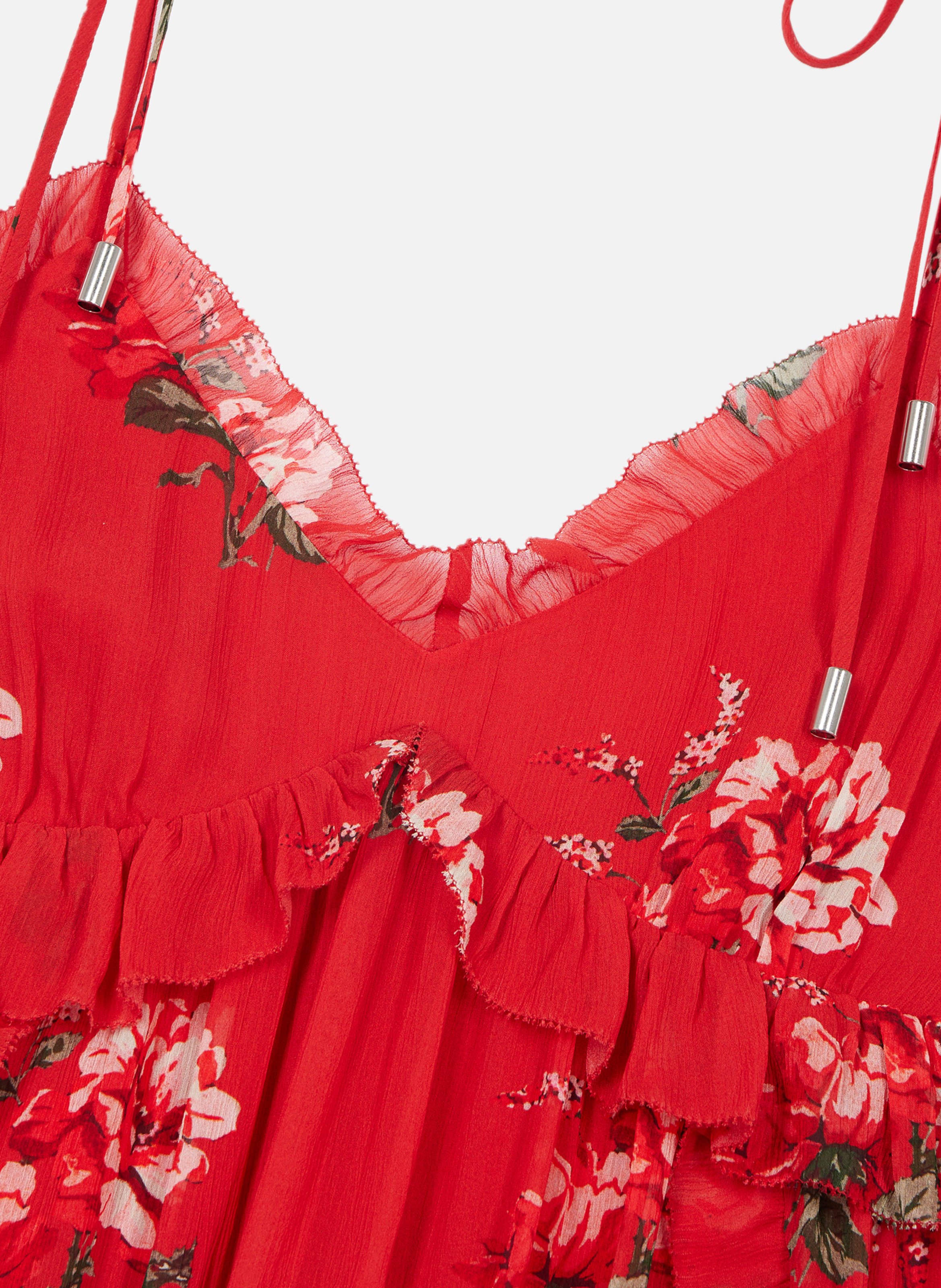 Robe courte imprimé fleuri THE KOOPLES Rouge