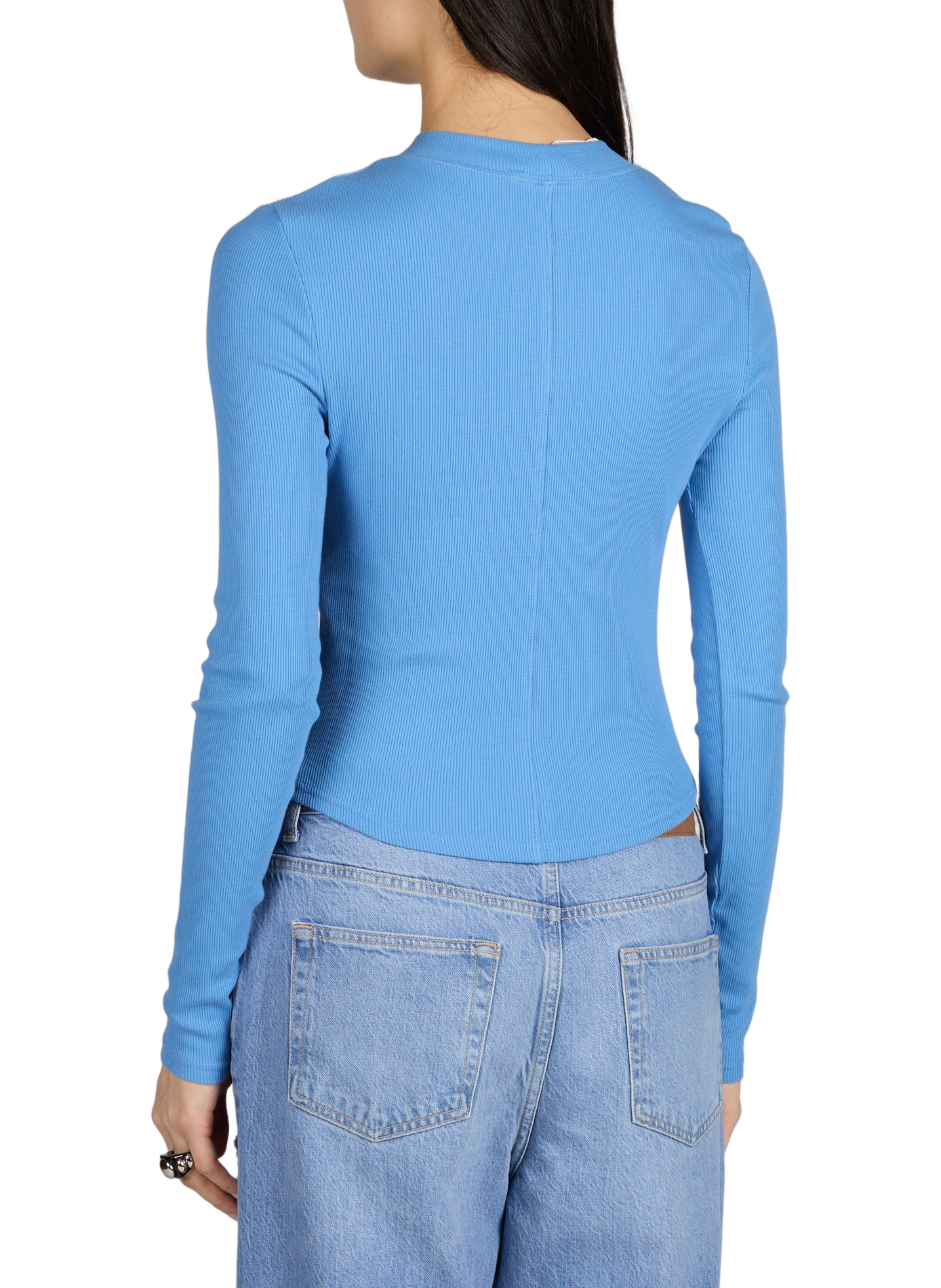Top in cotton TOPSHOP Blue