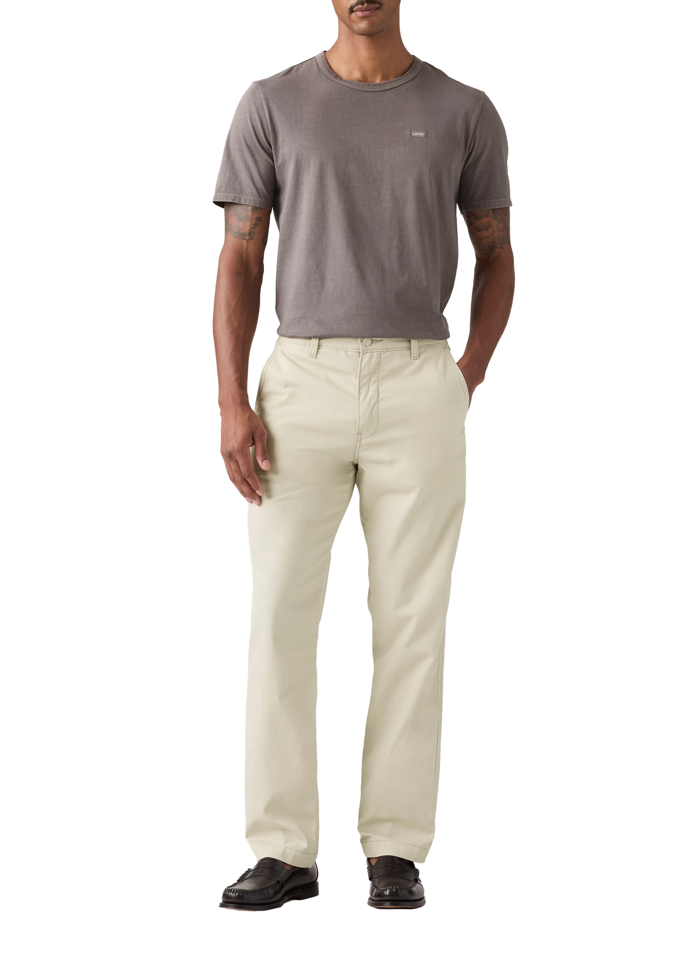 Cotton and linen chino trousers LEVI'S Beige