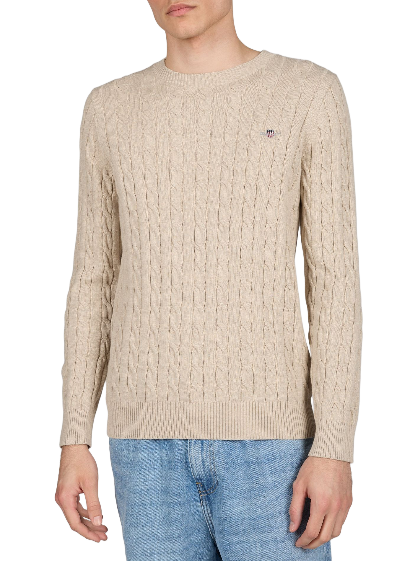 Cable knit jumper GANT Beige