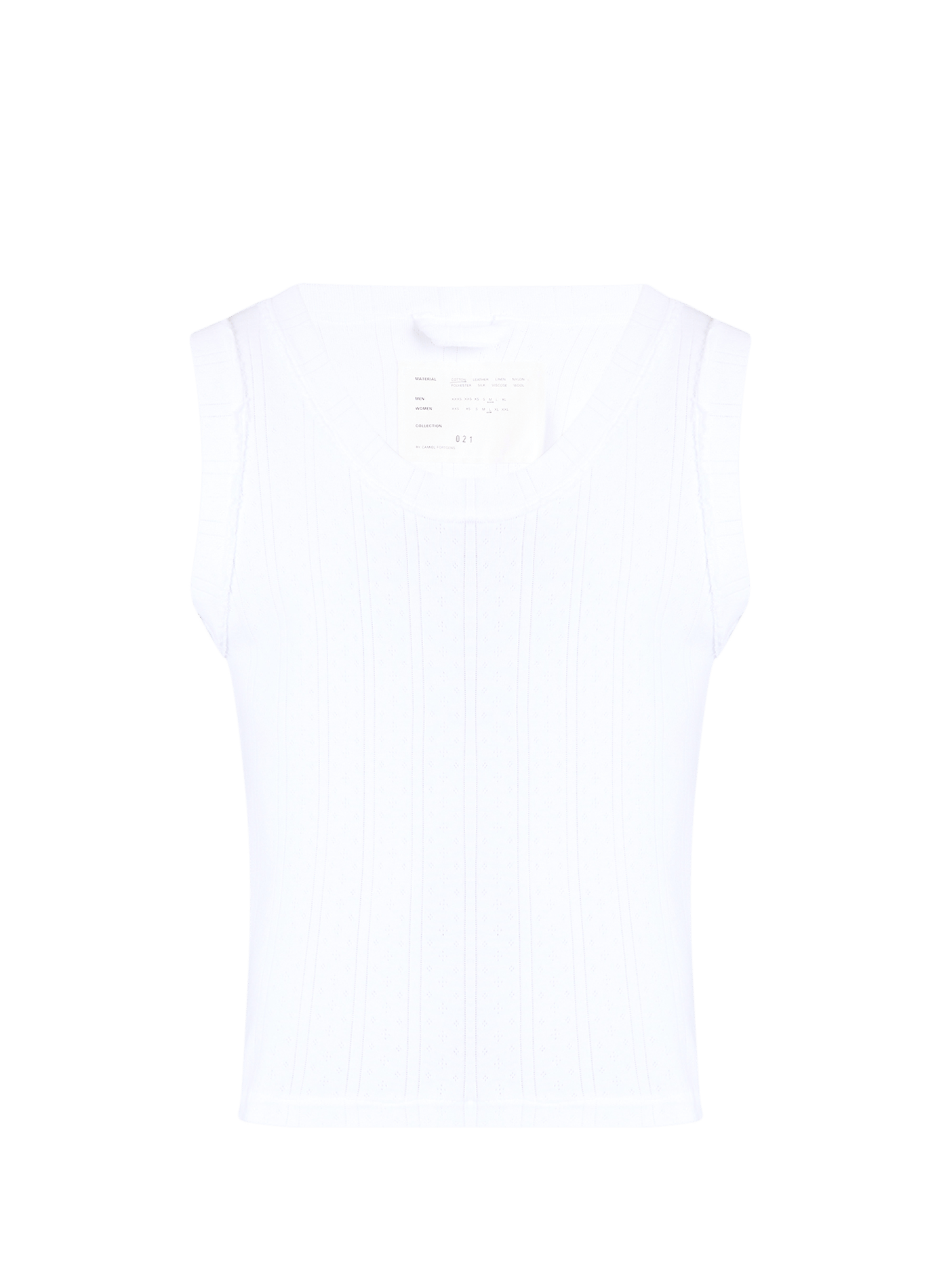 Débardeur droit en coton CAMIEL FORTGENS Blanc