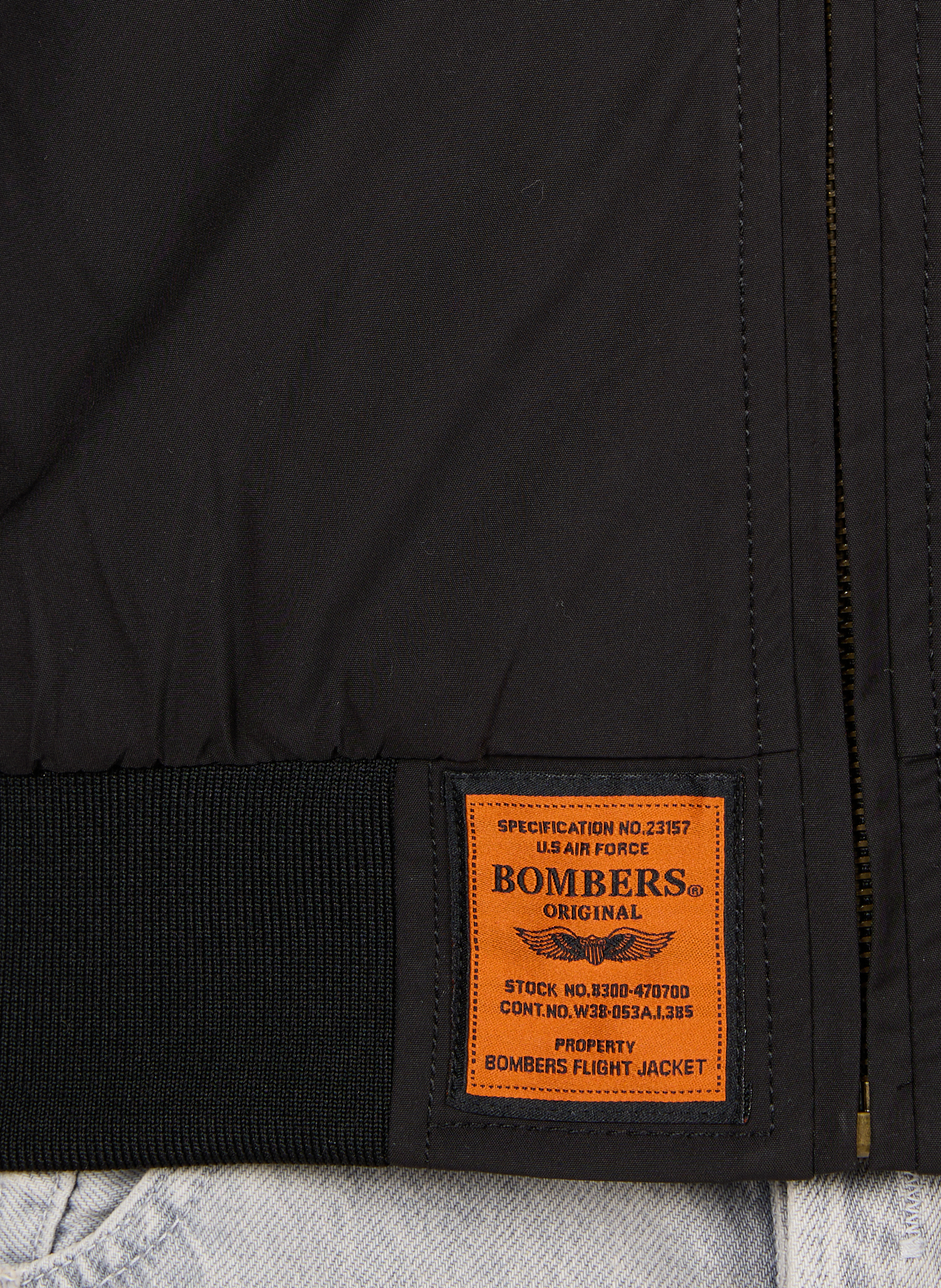 Hawk classic collar bomber BOMBERS ORIGINAL Black