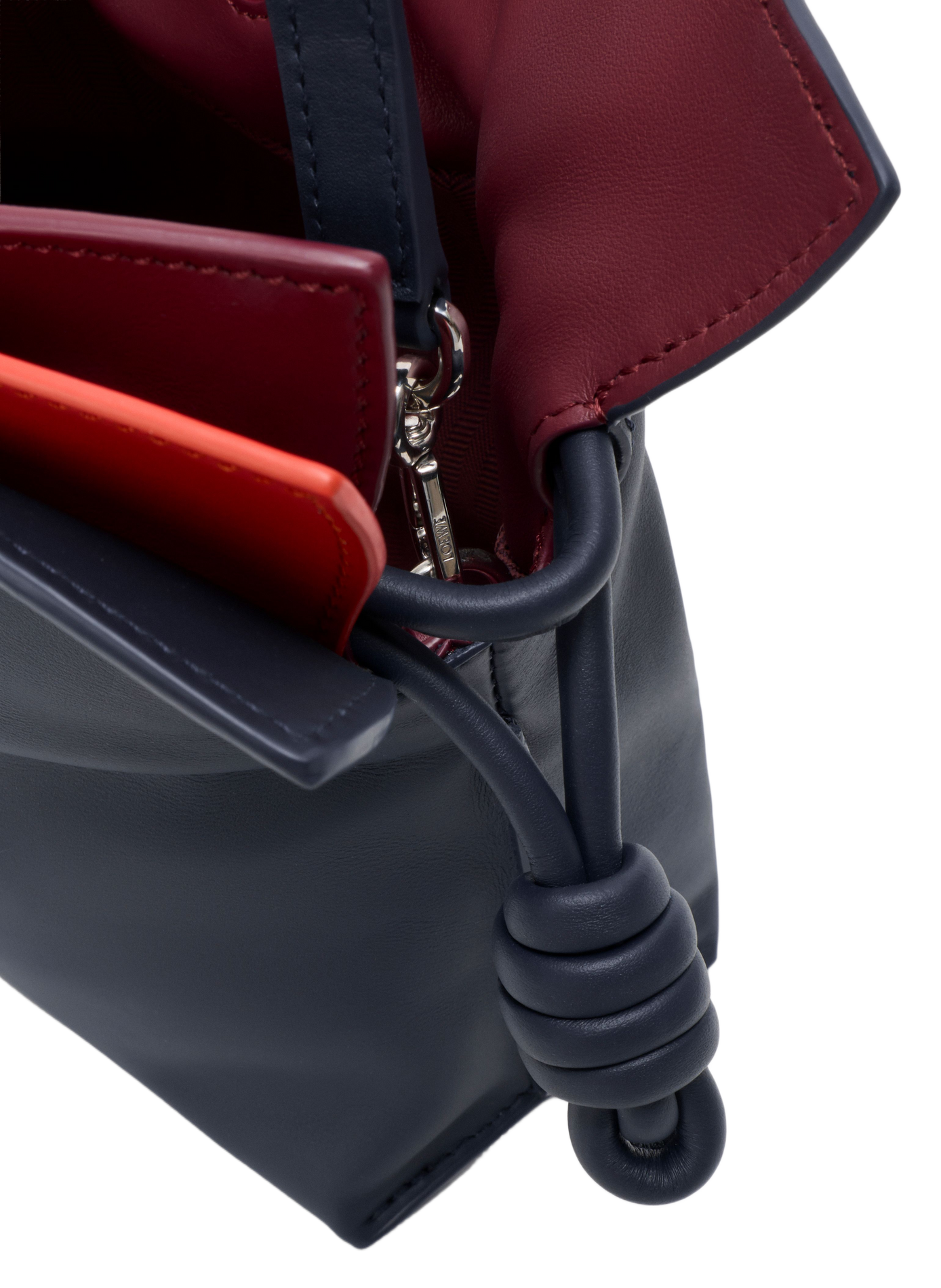 Mini Flamenco clutch with layering in nappa calf leather LOEWE Blue