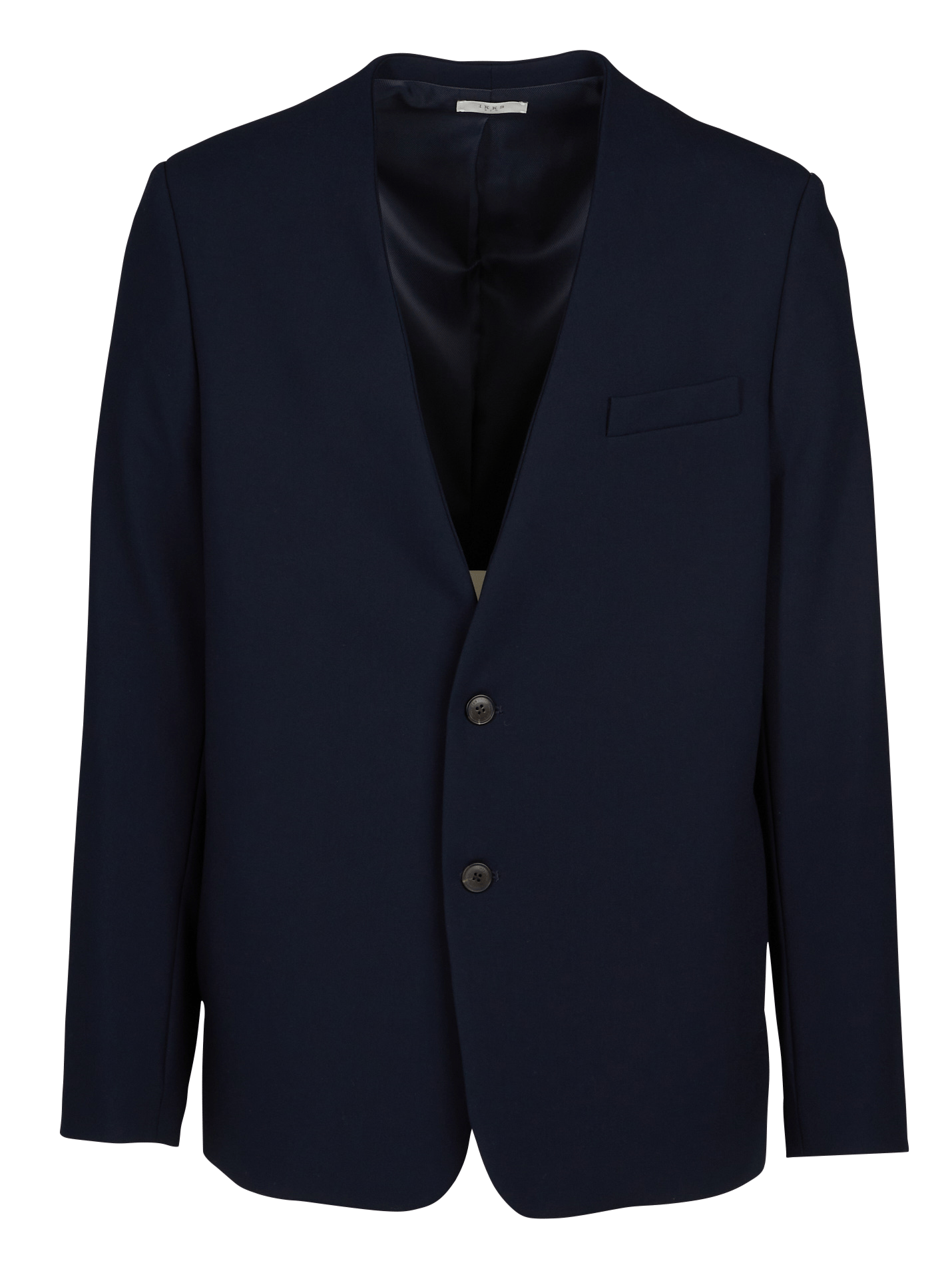 Veste droite col v IKKS Bleu