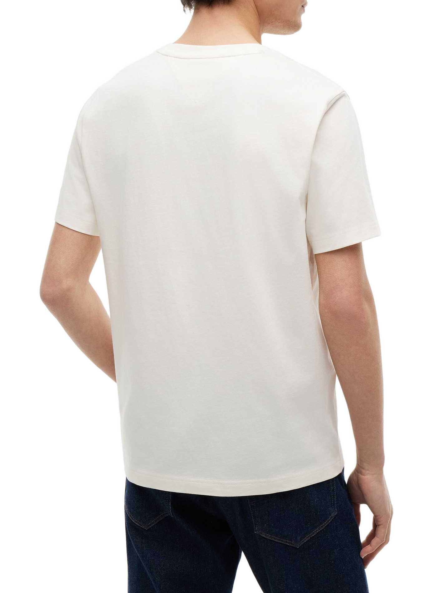Cotton T-shirt with flag motif and logo TOMMY HILFIGER Beige