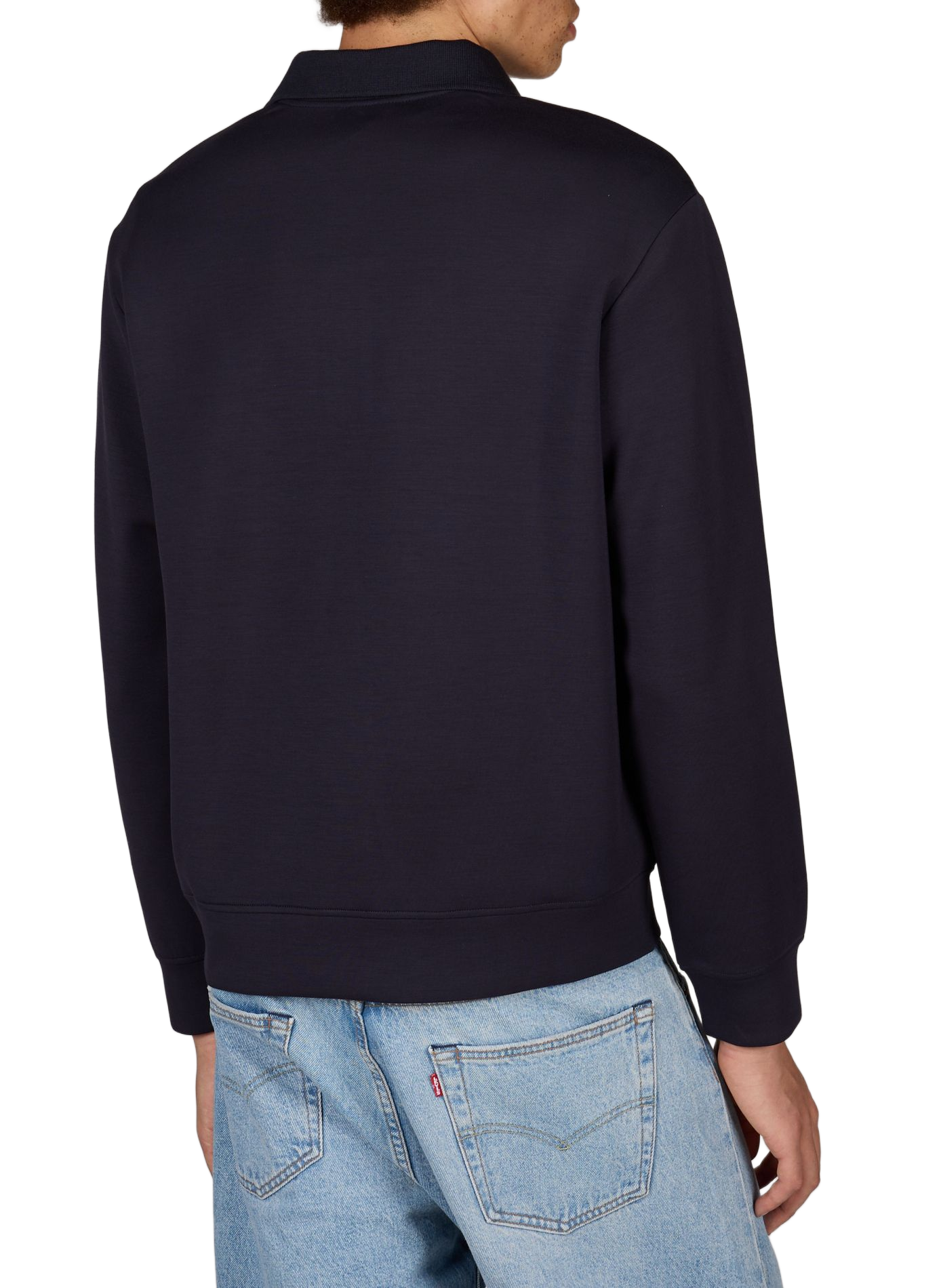 Zip-neck sweatshirt with logo ARMANI EXCHANGE Blue
