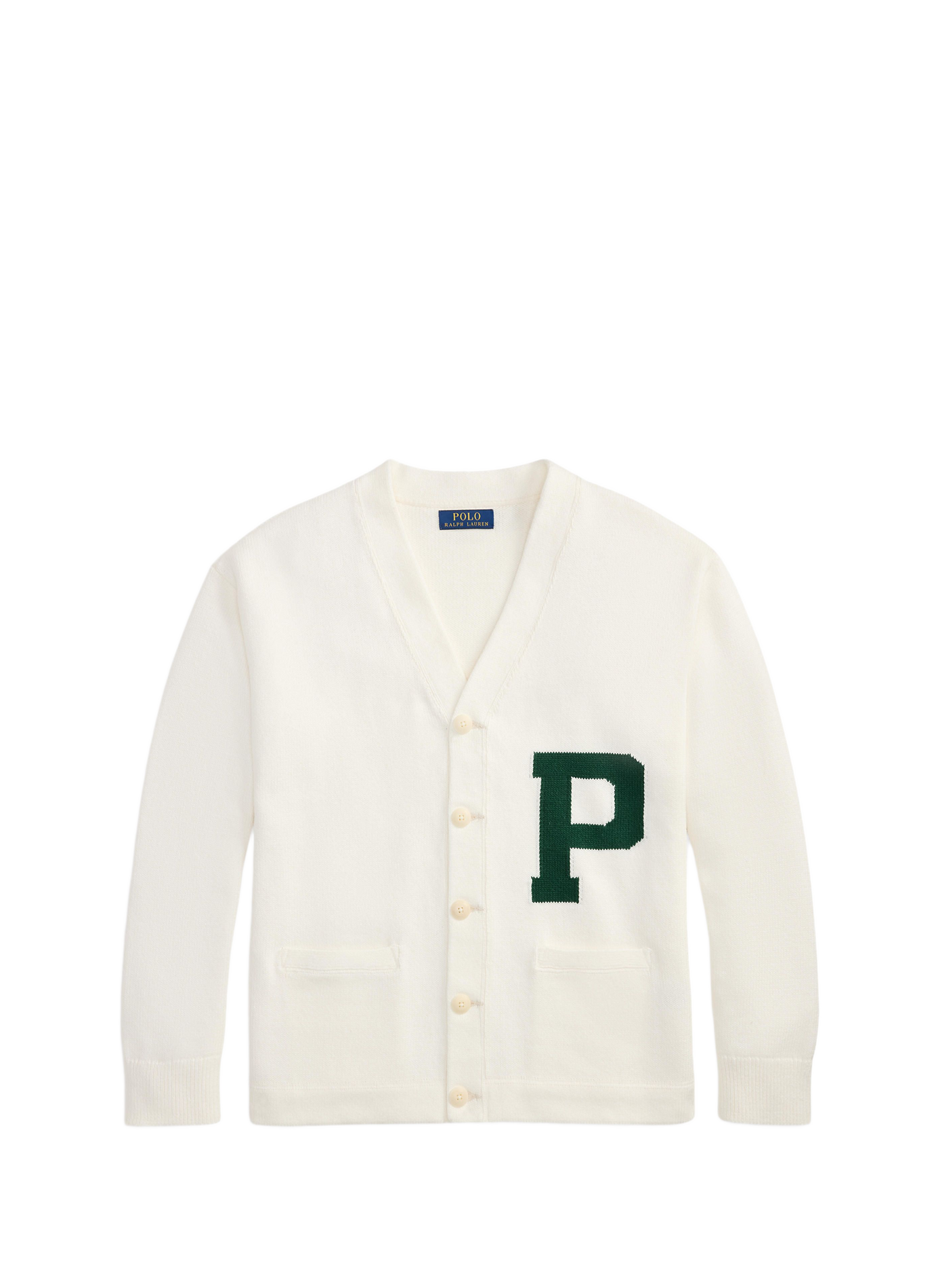 Cotton knit logo cardigan POLO RALPH LAUREN Beige