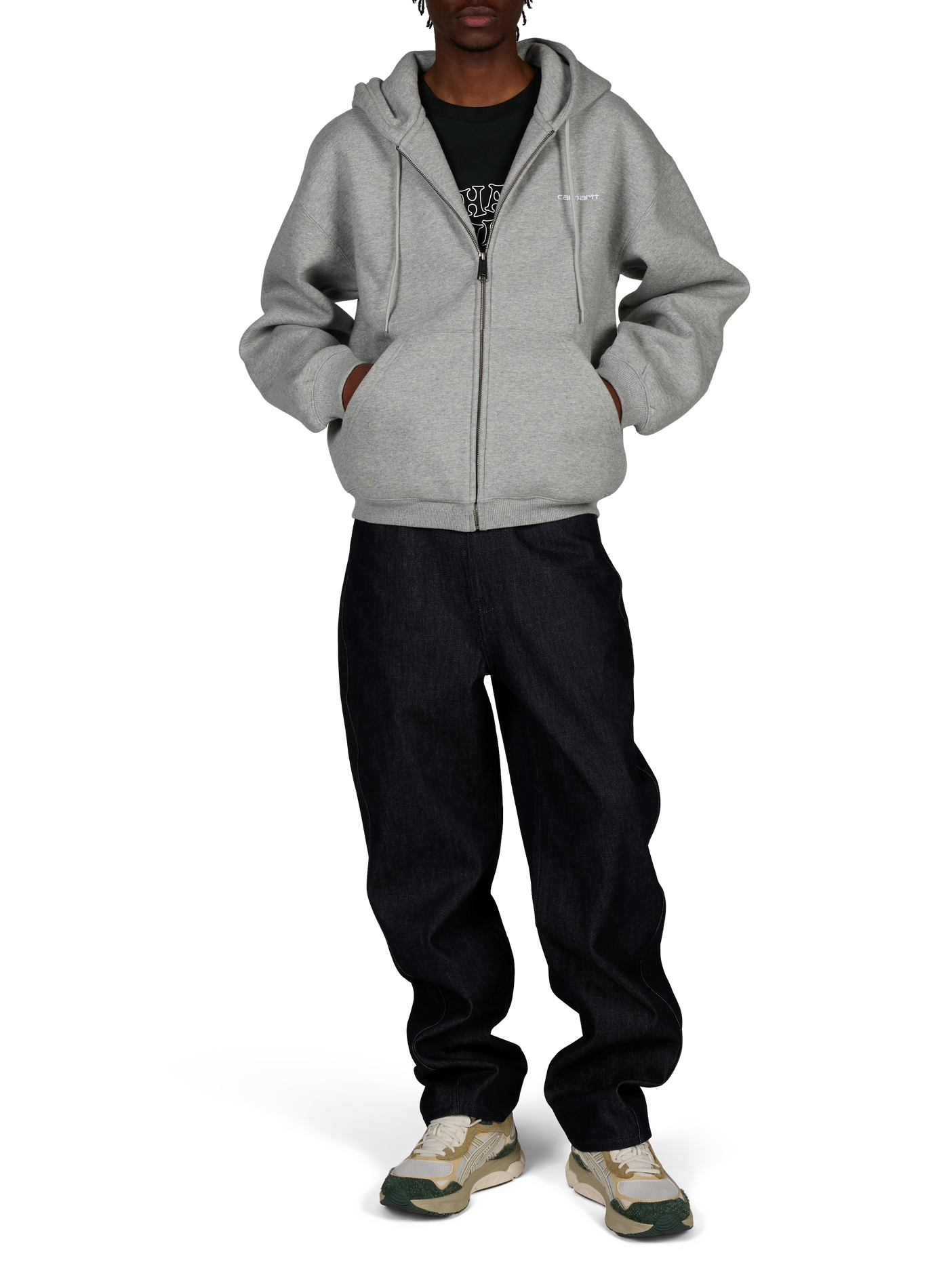 Oversized zip-up hoodie CARHARTT WIP Grey