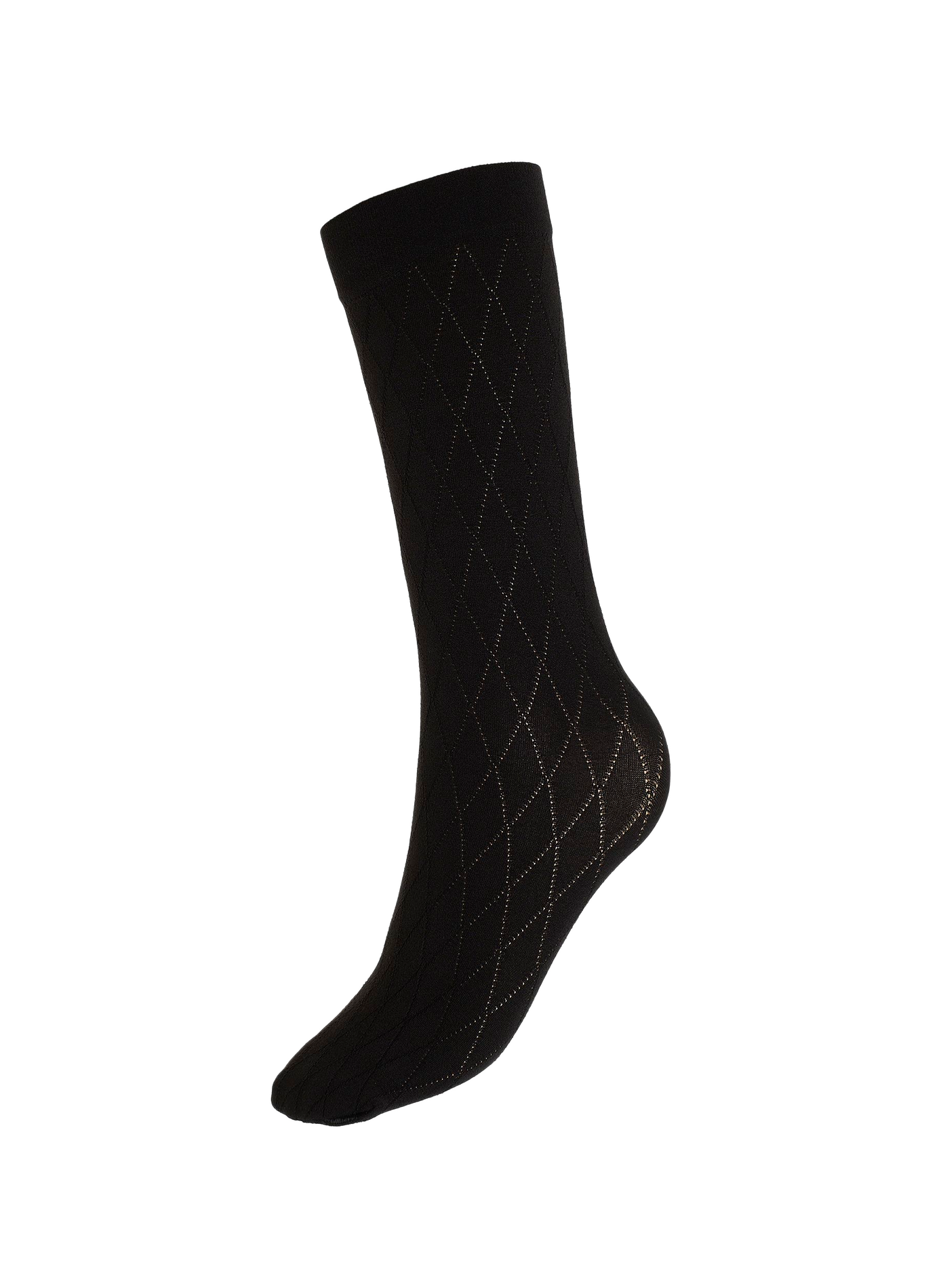 Wadenhohe Socken mit Jacquardmuster WOLFORD Schwarz