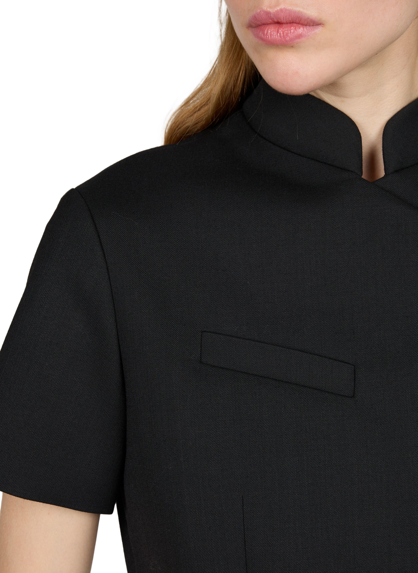 Mandarin collar top COPERNI Black