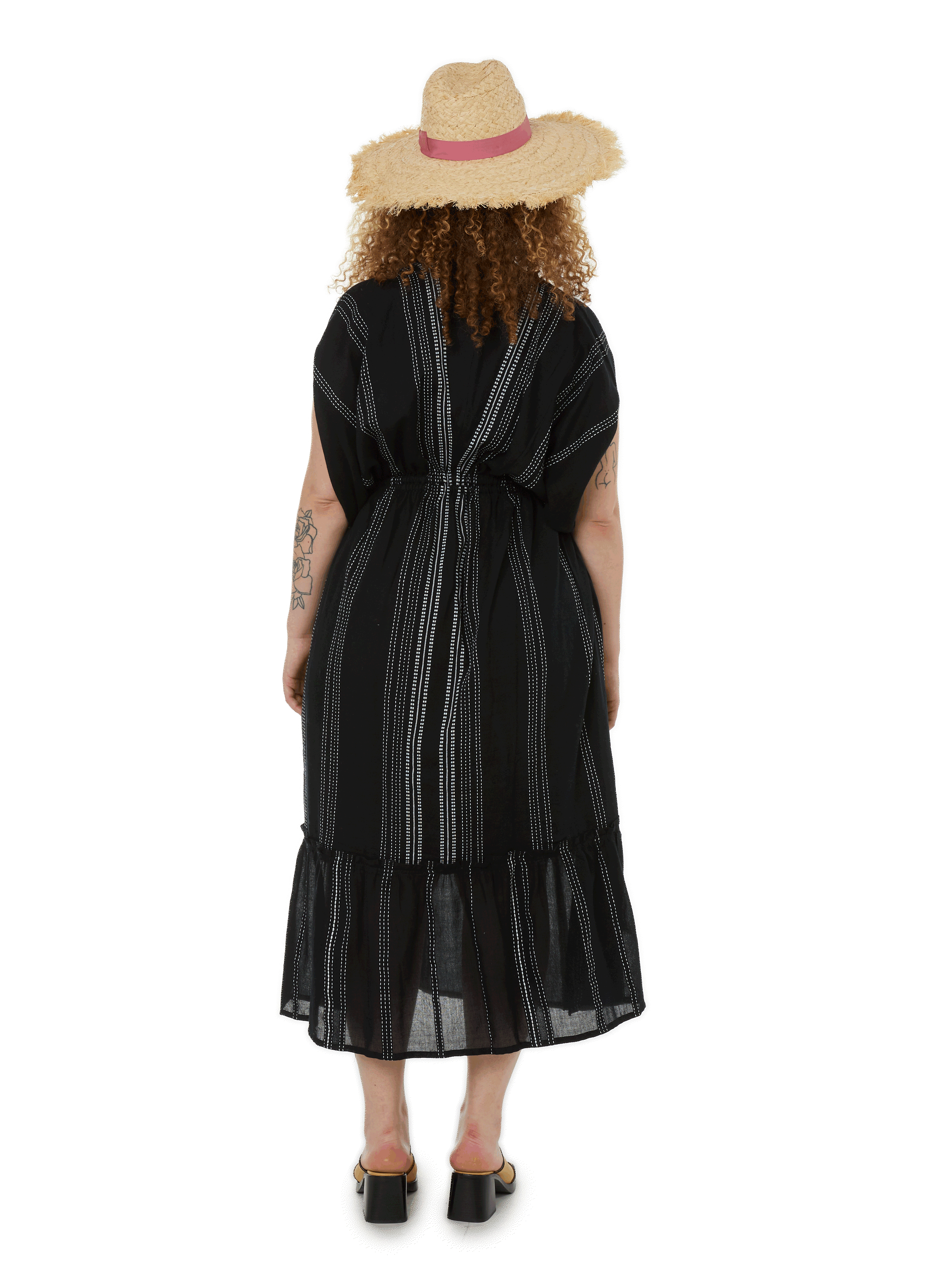 Robe longue Leliti en coton LEM LEM Noir