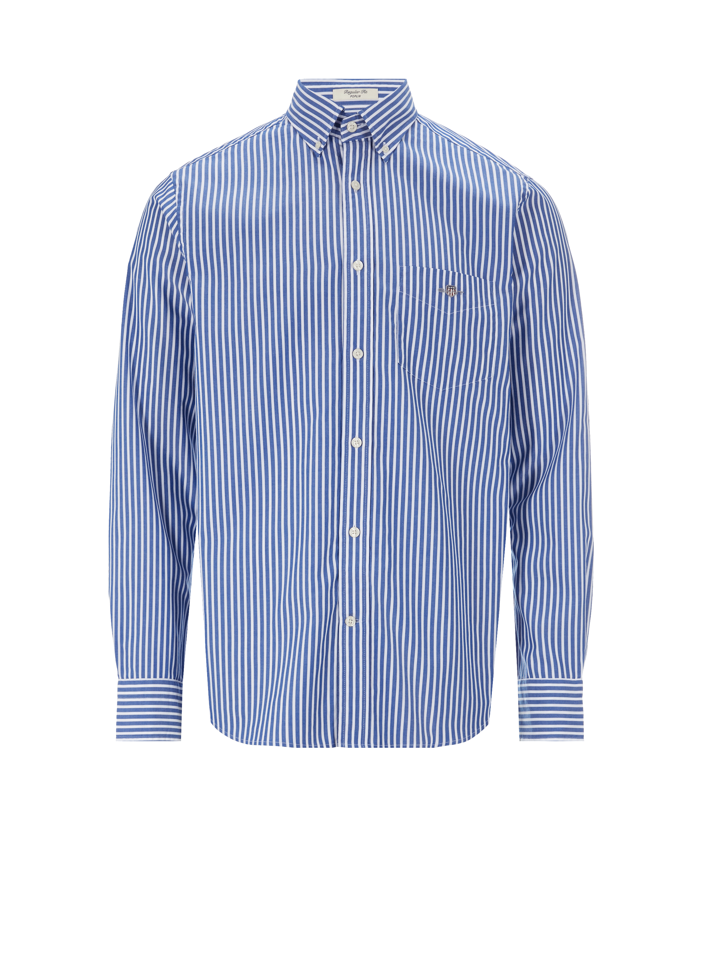 Striped cotton shirt GANT Blue