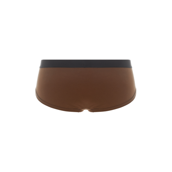 Tom Ford Stretch Cotton Kangaroo Briefs In Brown