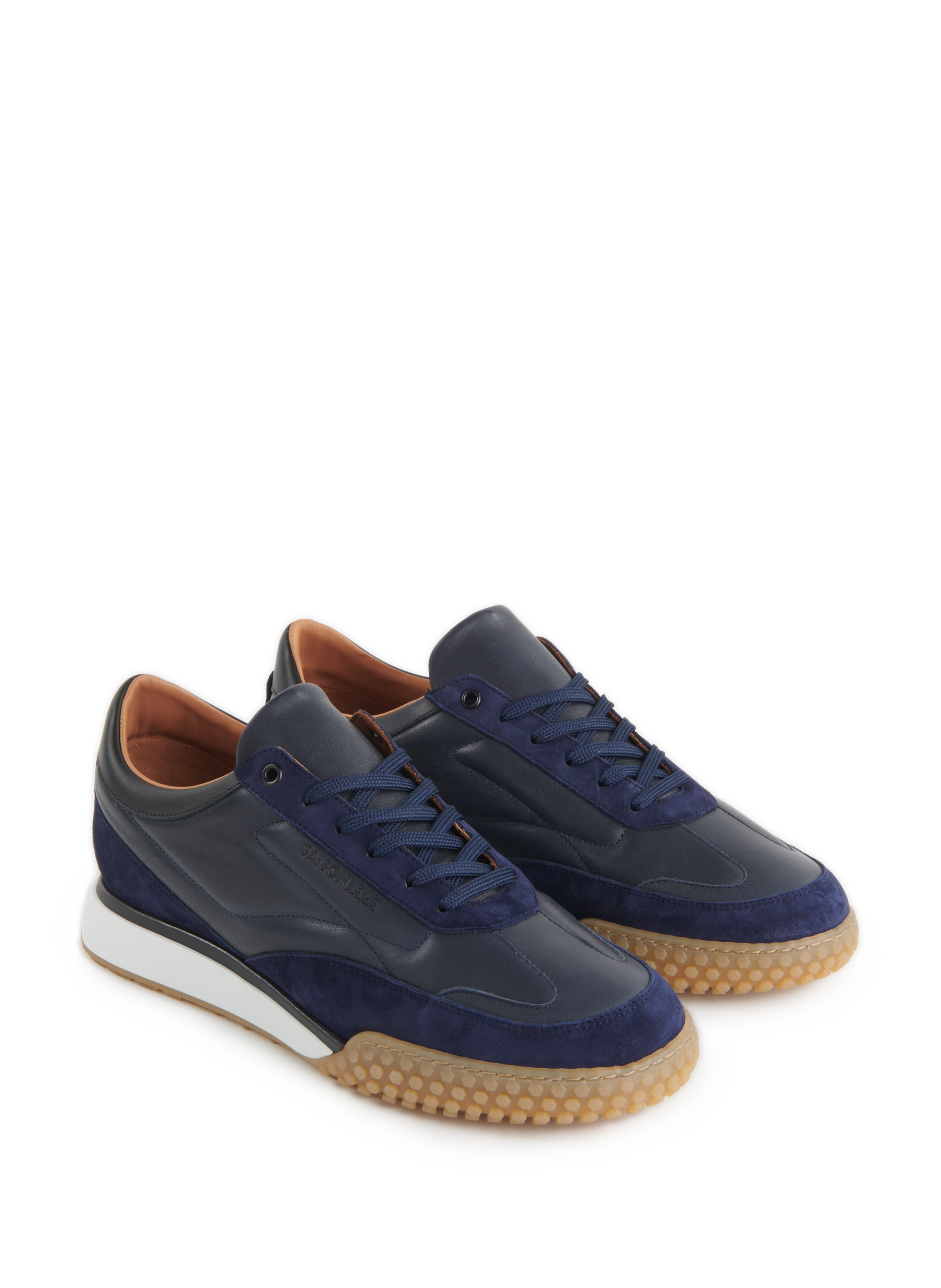 Runner leather sneakers  Blue