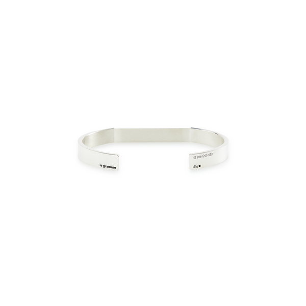 Le Gramme Le 21g Silver Ribbon Bracelet In White