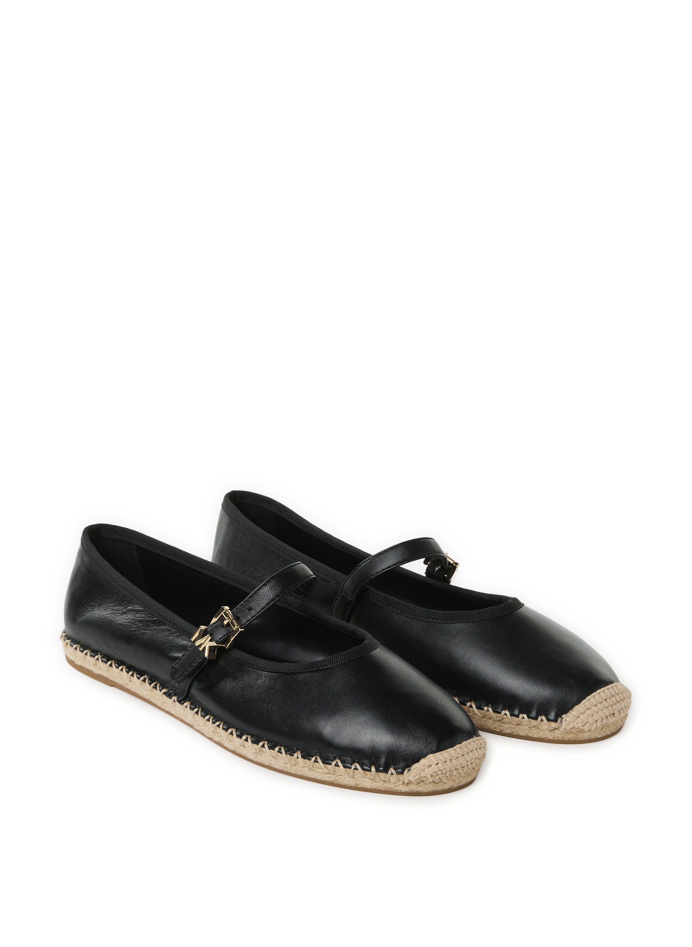 Ballerine espadrille Lynn en cuir  MICHAEL KORS Noir