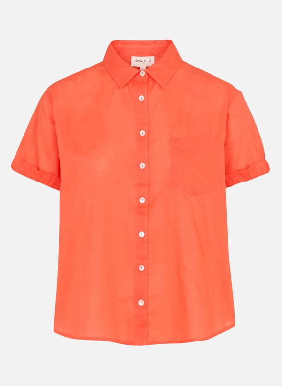 Chemise col classique en coton soline Orange by MAISON 123 MAISON 123 Chemise col classique en coton soline Orange