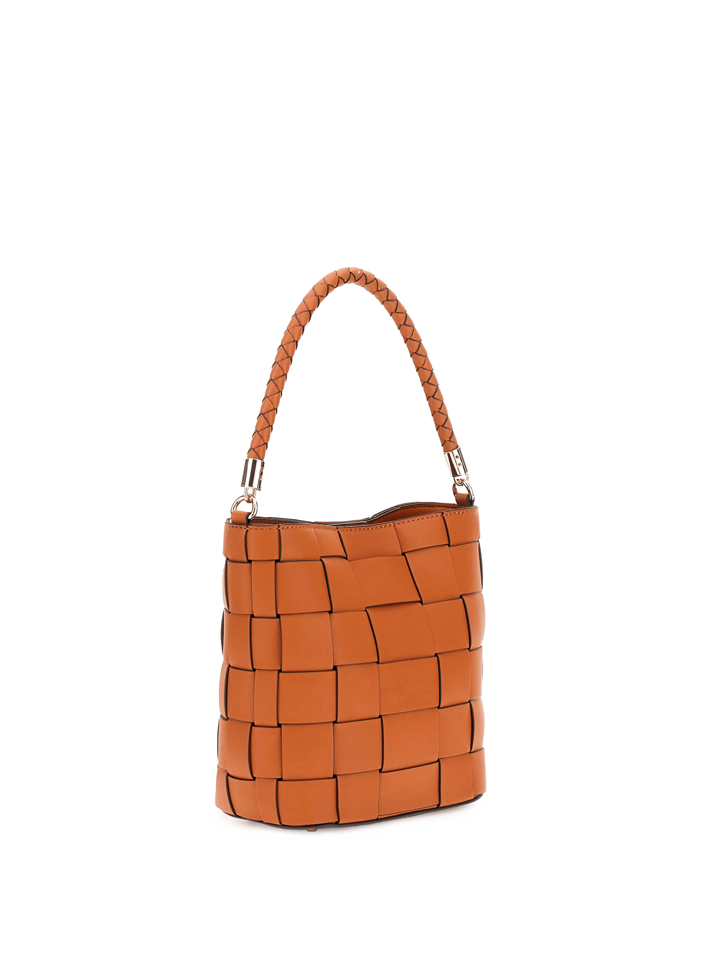 Braided handbag GUESS Brown