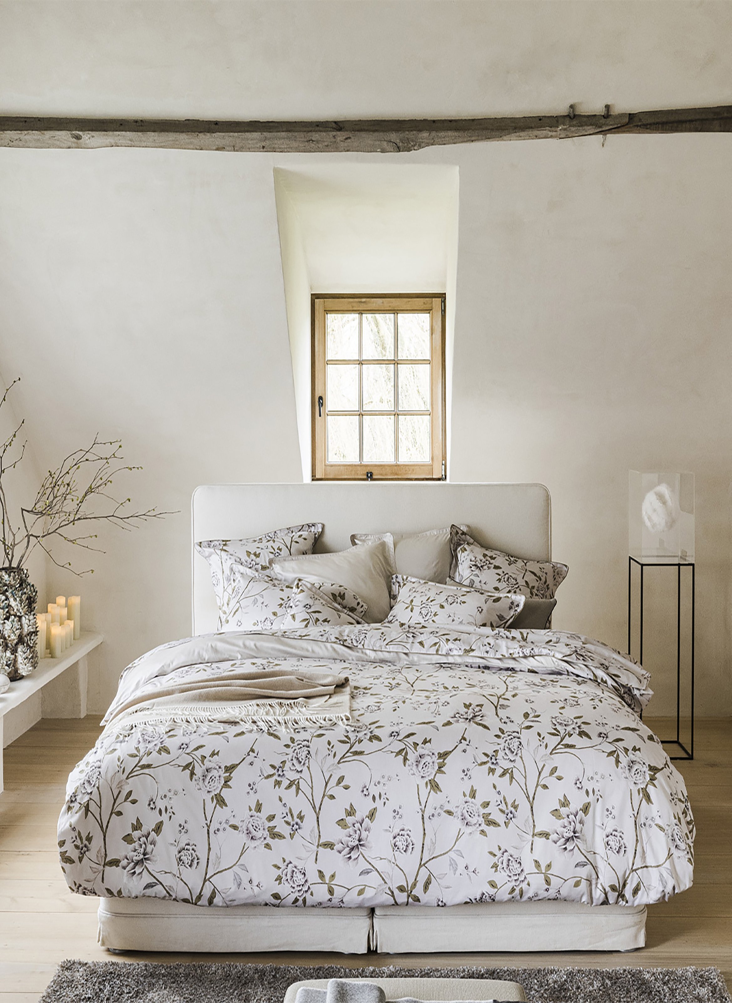 Drap plat imprimé en satin de coton bio, égérie ALEXANDRE TURPAULT Rose