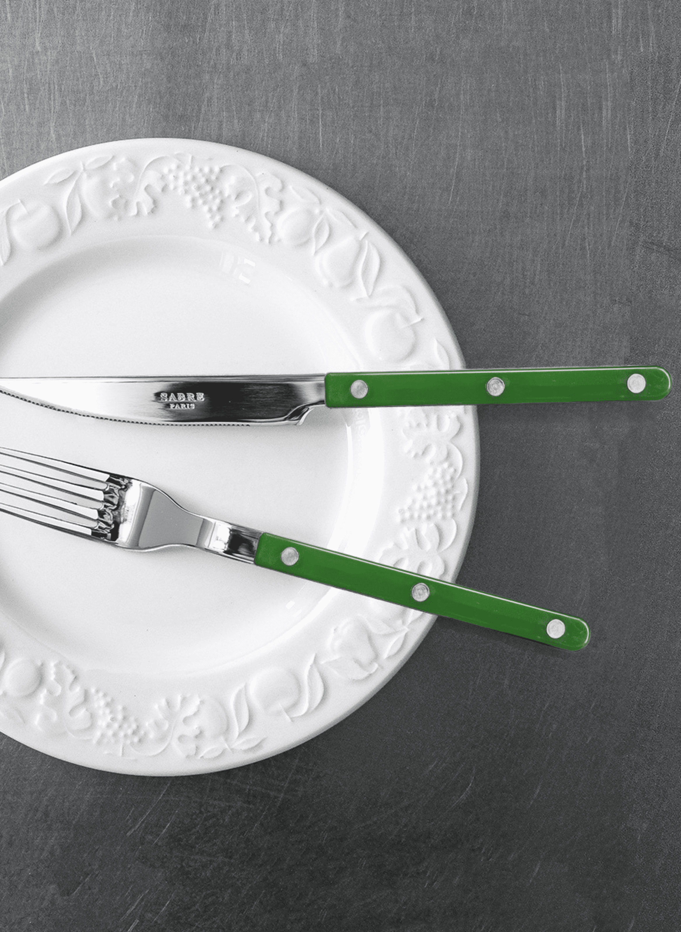 Set de 4 couverts de table, bistrot SABRE PARIS Vert