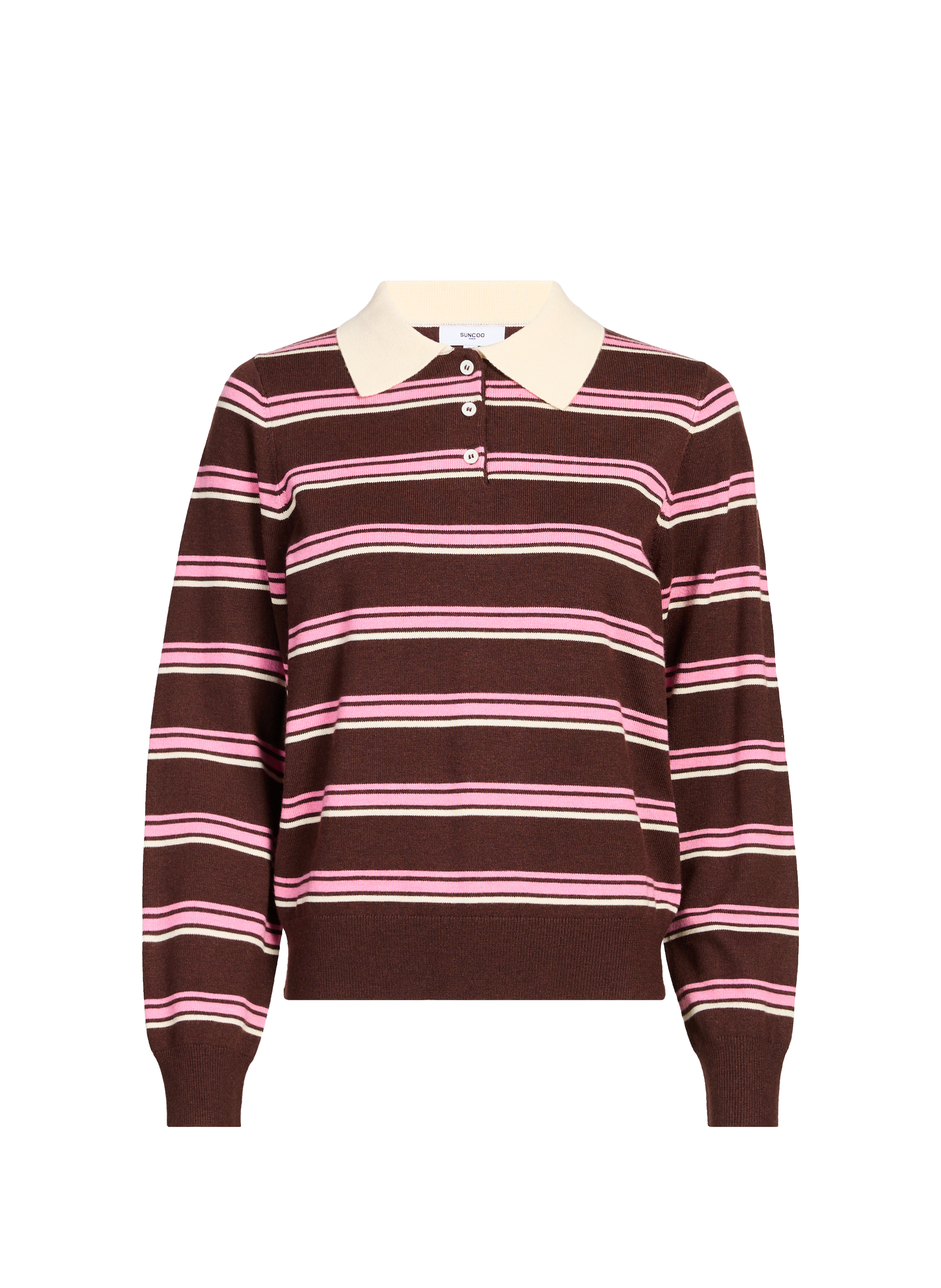 Pull droit à rayures SUNCOO Rouge