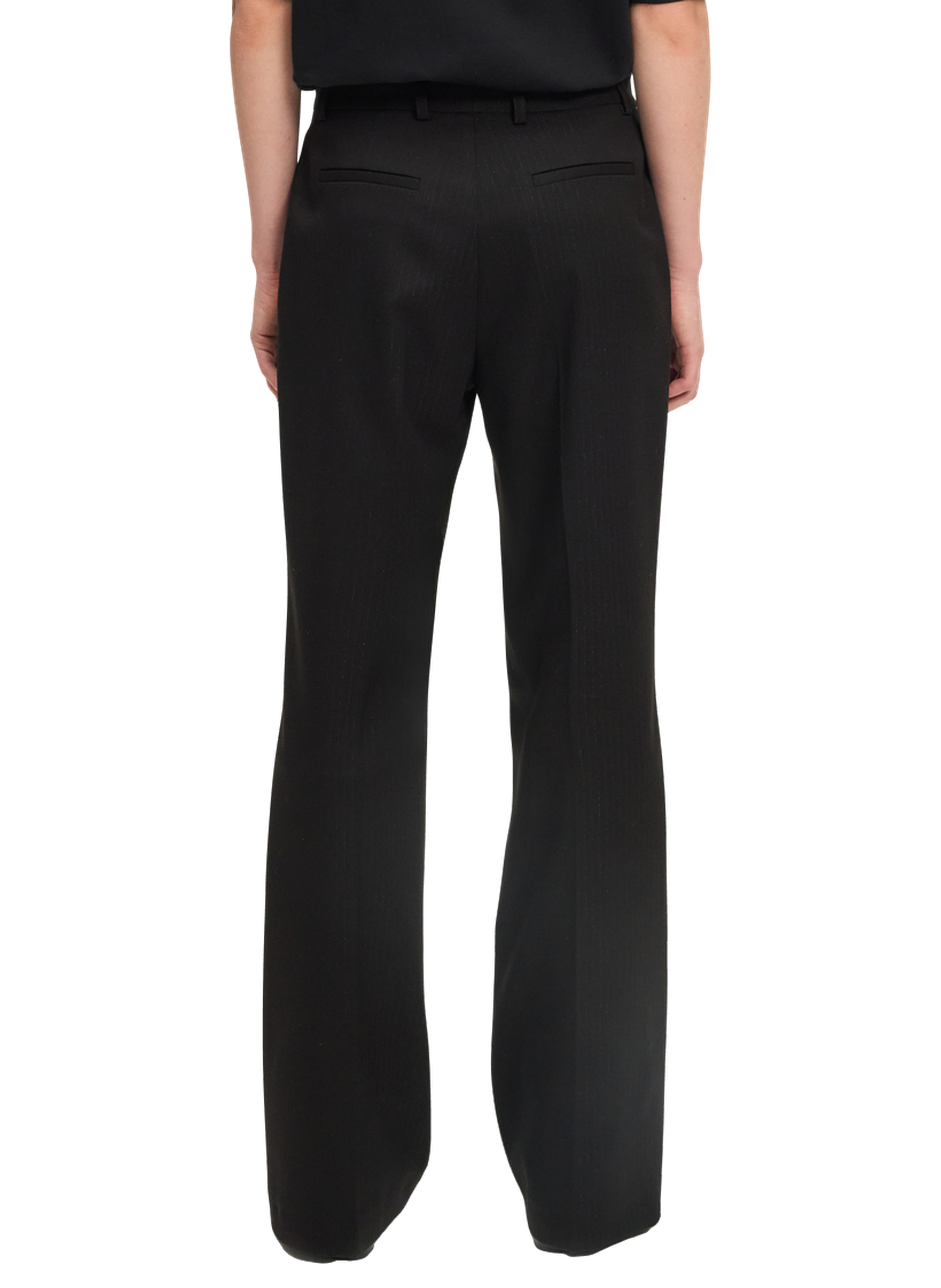 Pantalon de tailleur à fines rayures lurex - claraine PABLO Noir