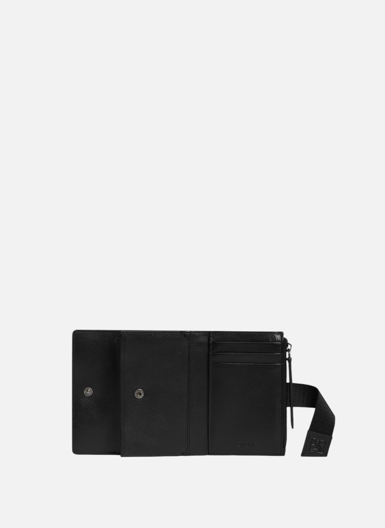 Porte cartes noah en cuir grain buffle et cuir lisse Noir