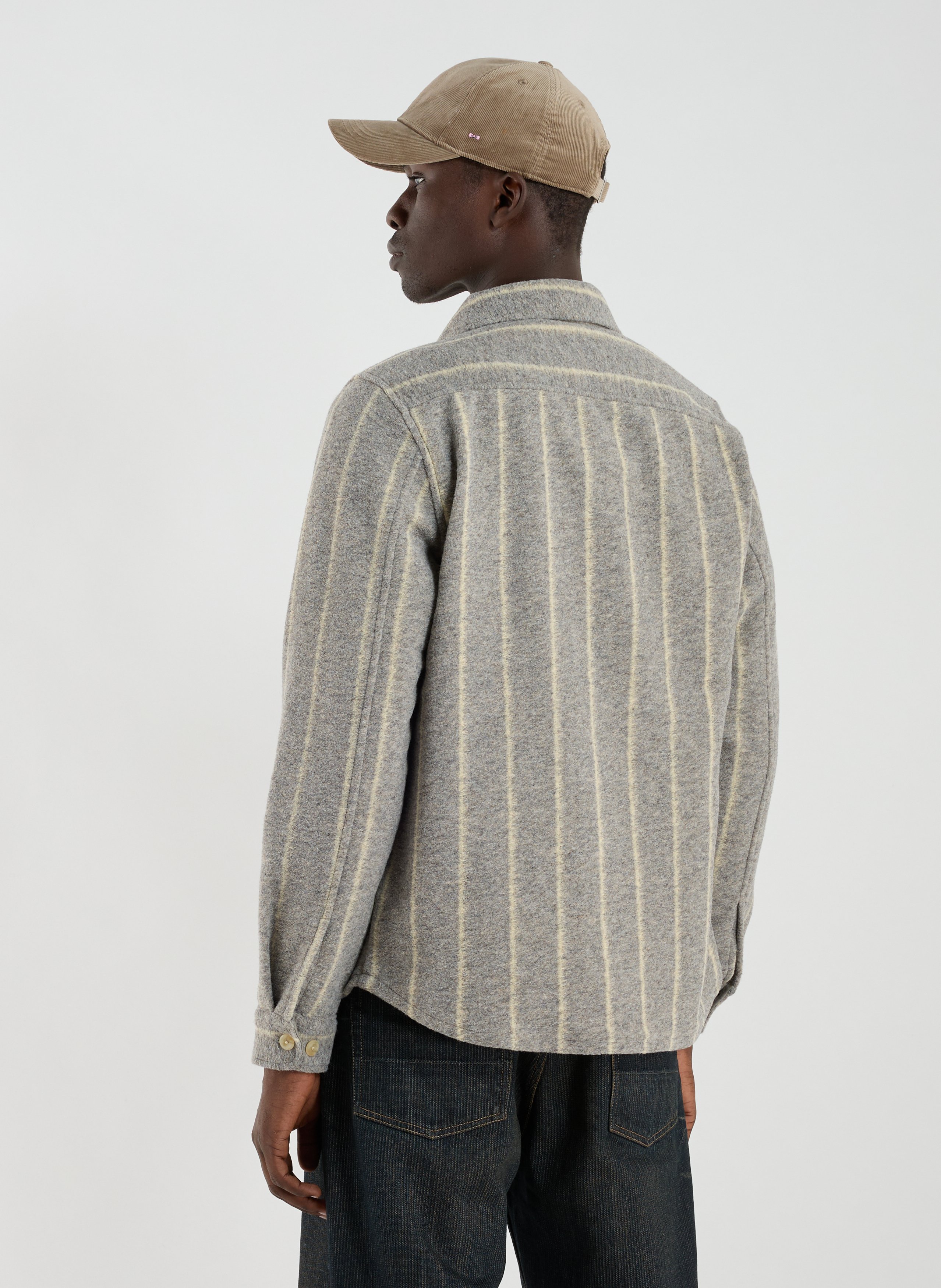 Chemise rayée col classique LES DEUX Gris