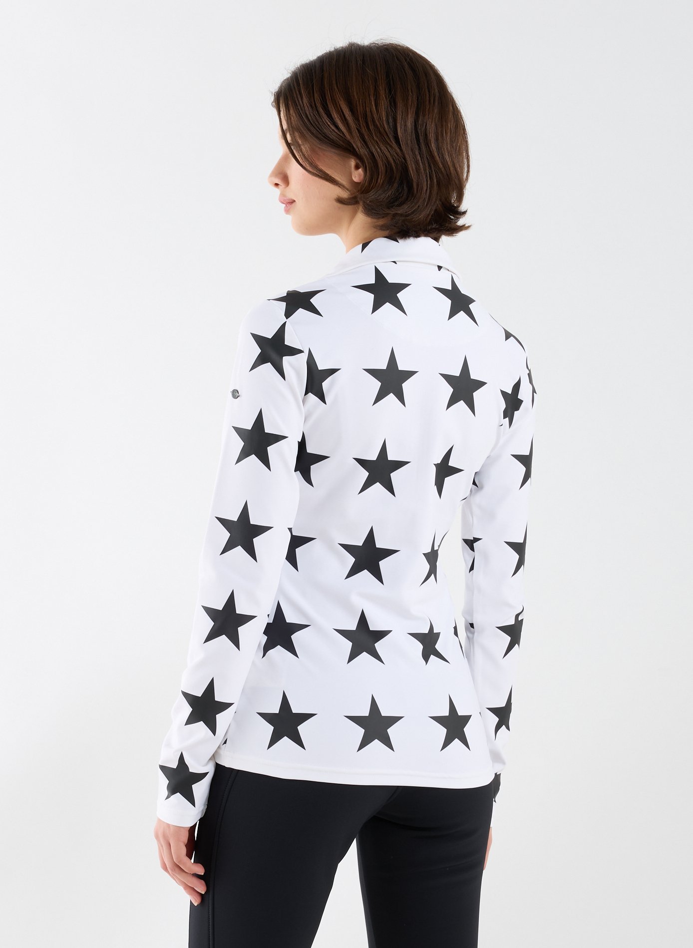 Pull étoiles col montant GOLDBERGH Blanc