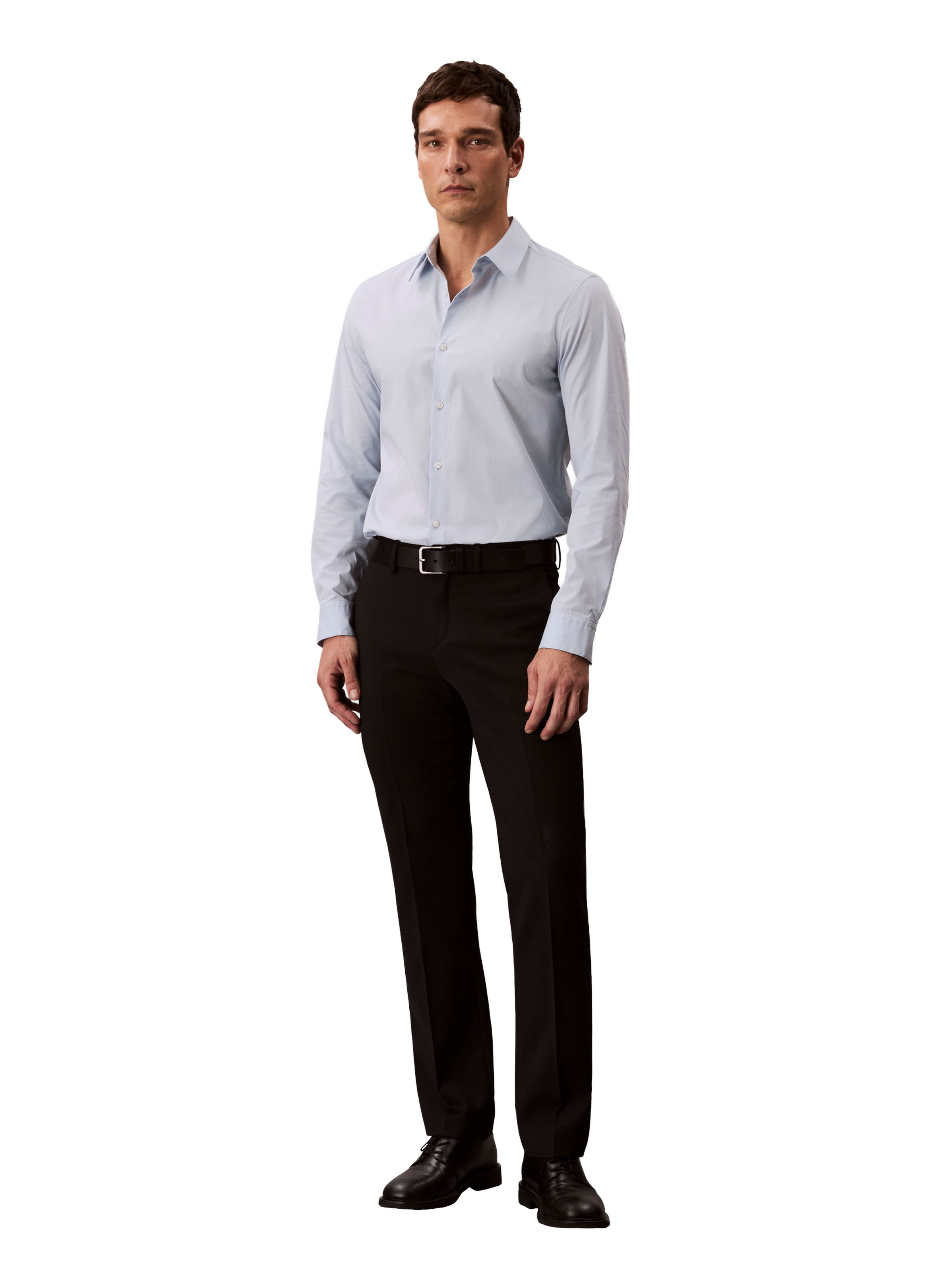 Cotton poplin shirt CALVIN KLEIN Grey