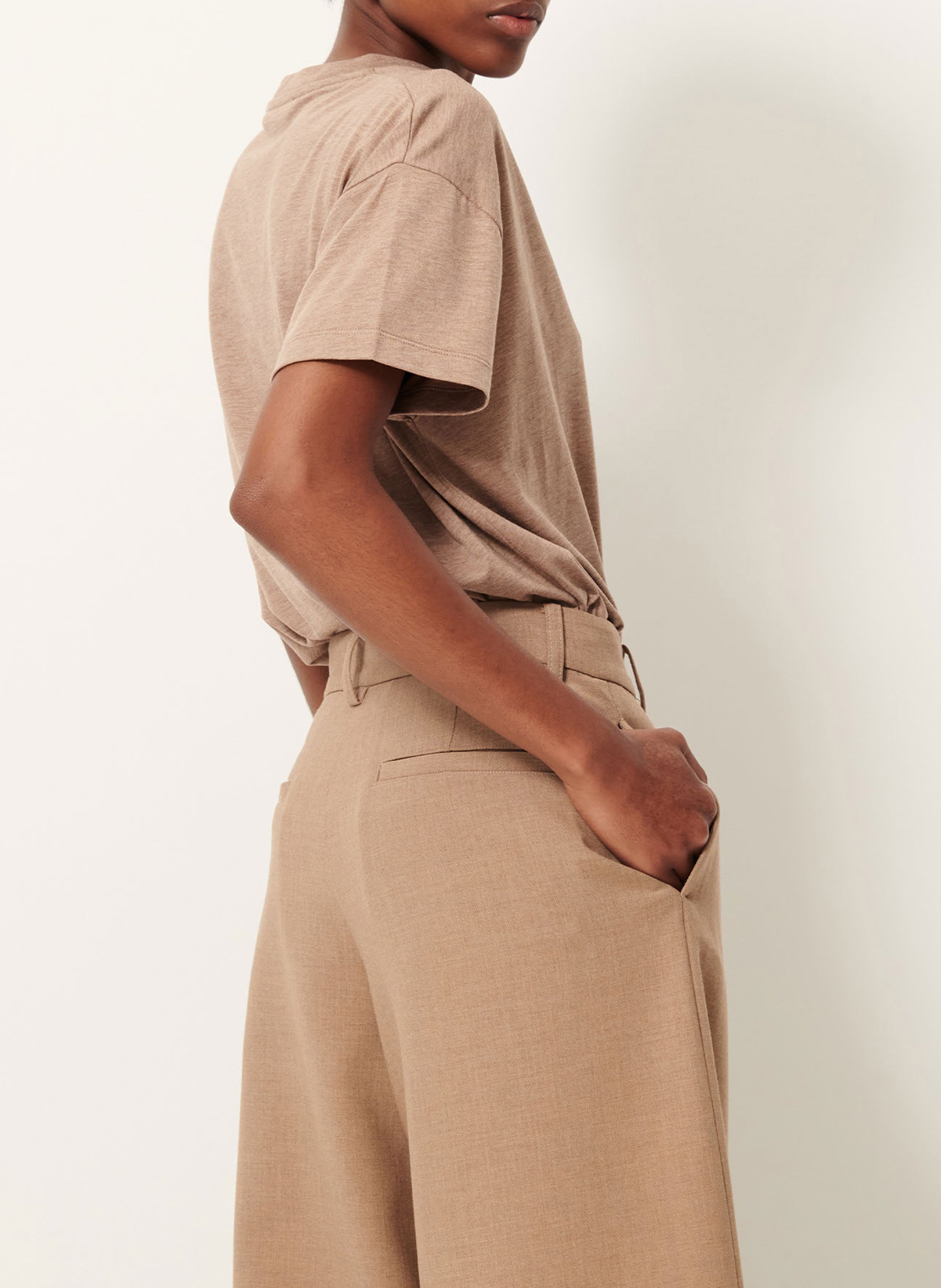 Tee-shirt oversize col rond too SESSUN Beige