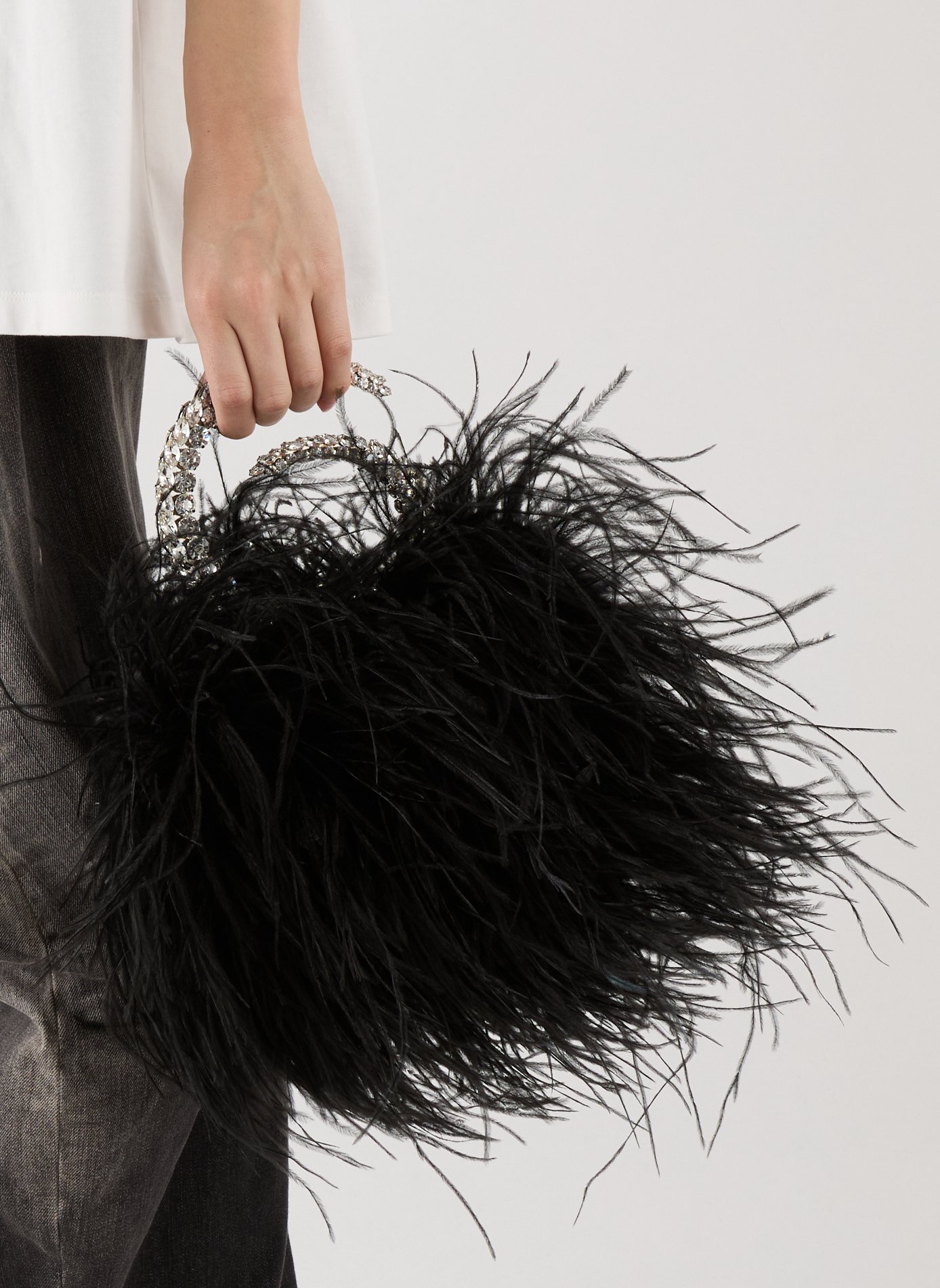 Sac à main Karma à plumes L'ALINGI Noir