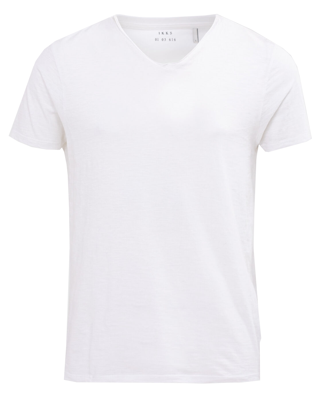 Tee-shirt col v en coton IKKS Blanc