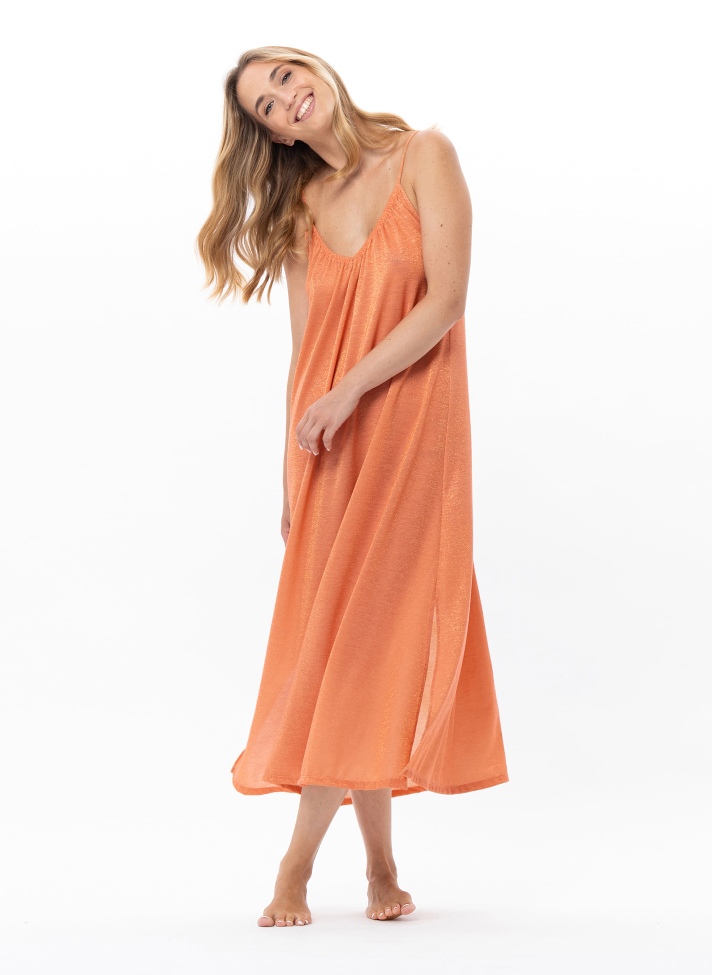 Robe en maille lurex coco 241 LE CHAT Orange